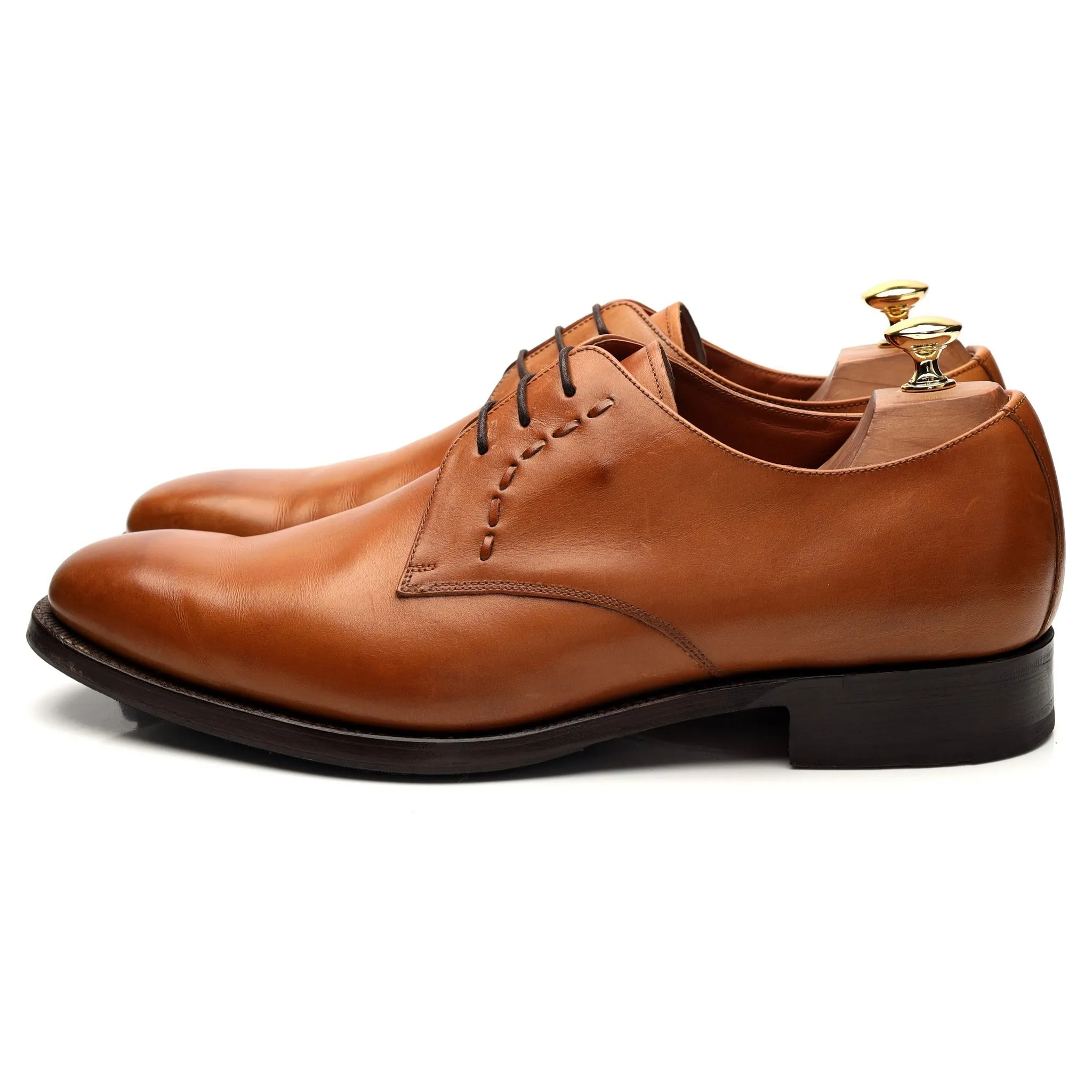 '1257FW11' Tan Brown Leather Derby UK 10 FX