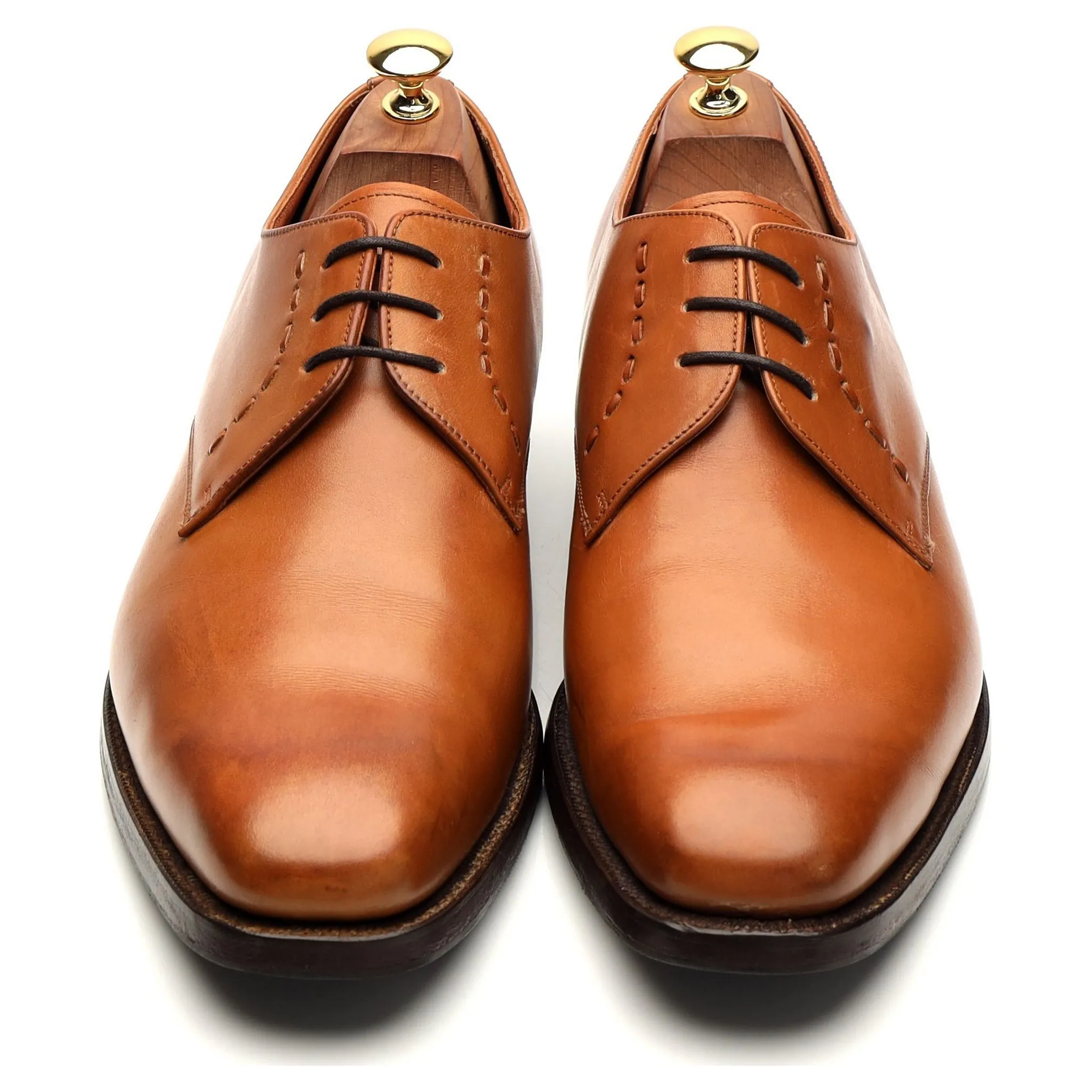 '1257FW11' Tan Brown Leather Derby UK 10 FX