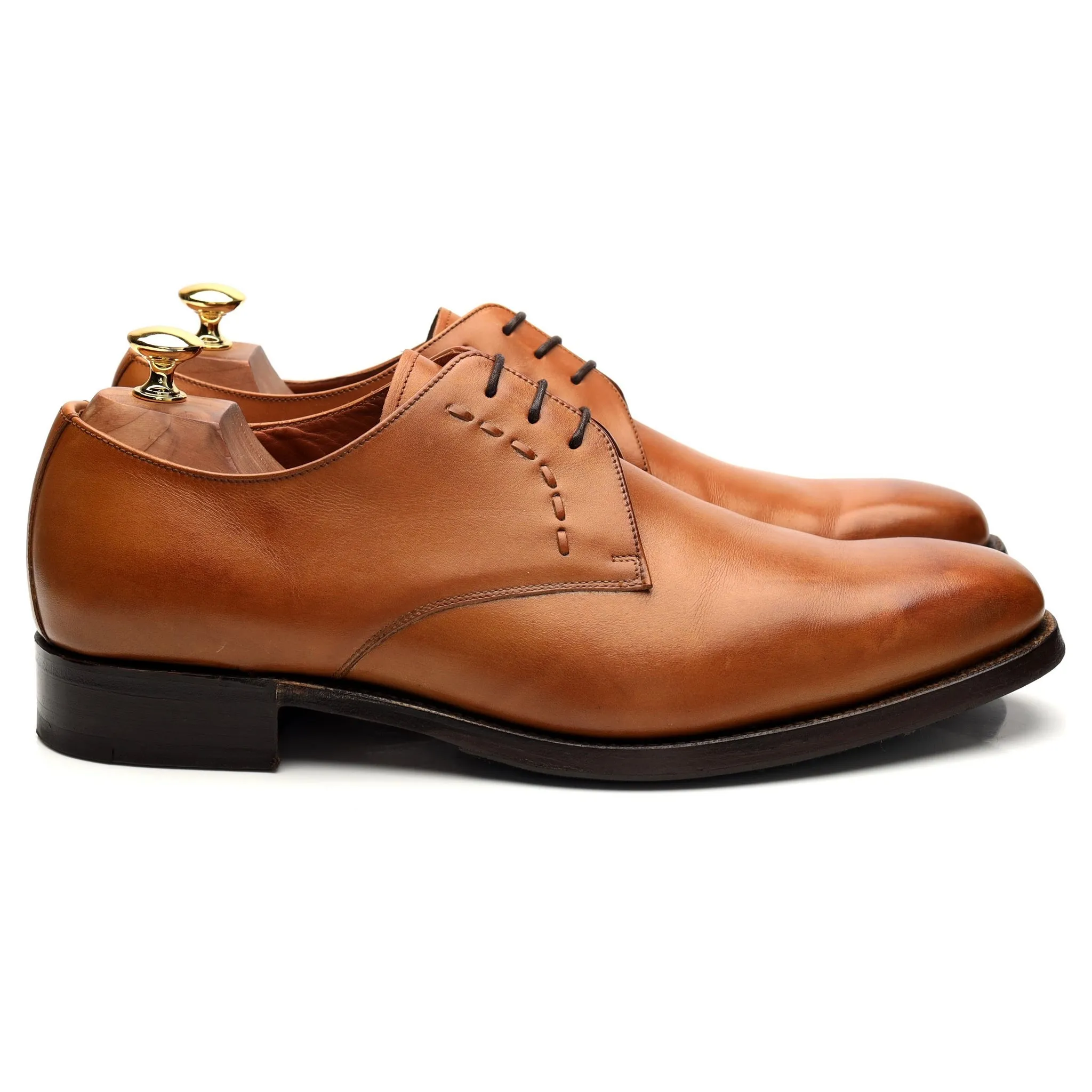 '1257FW11' Tan Brown Leather Derby UK 10 FX