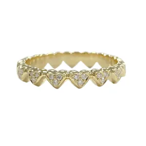 14K Gold Diamond Eternal Heart Ring