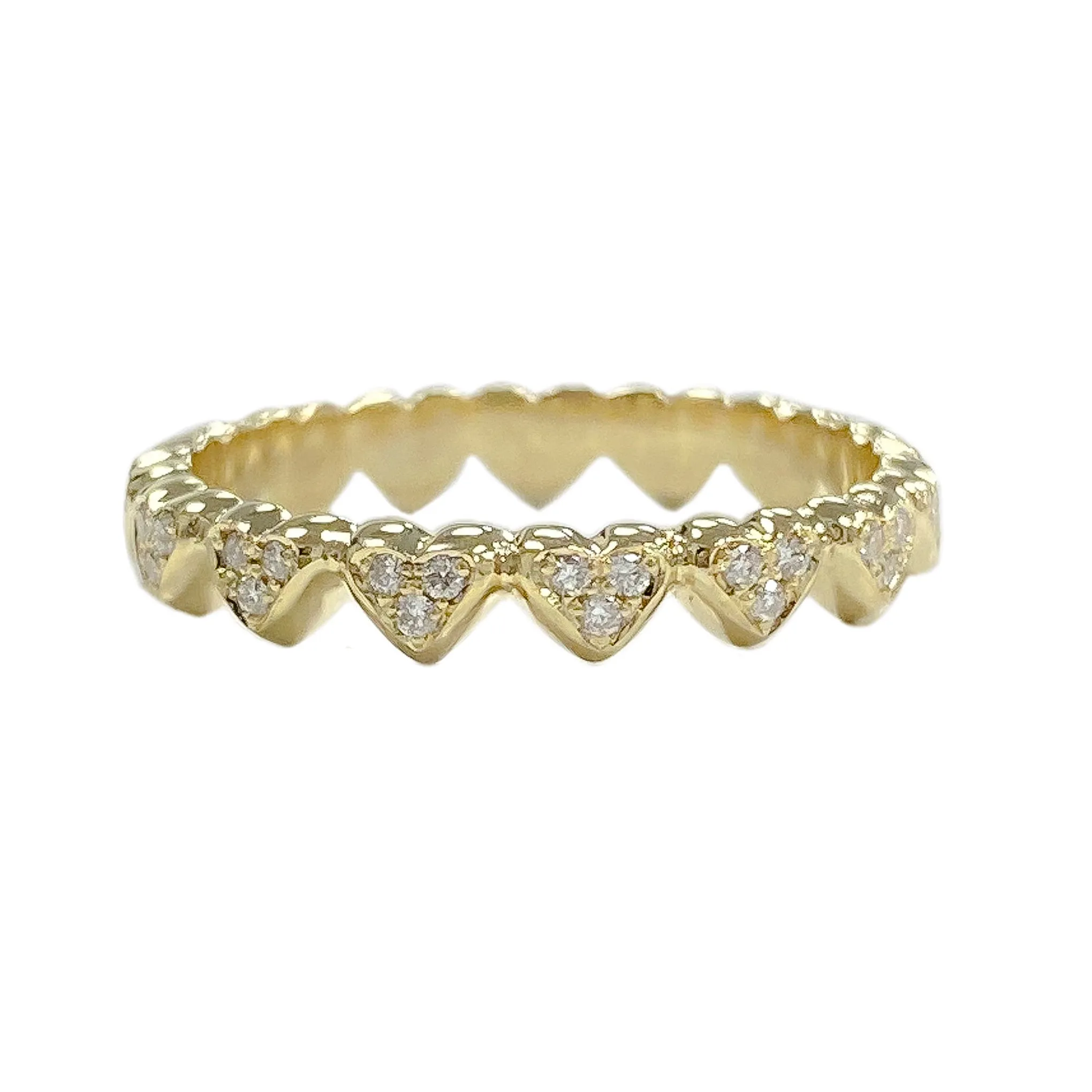 14K Gold Diamond Eternal Heart Ring