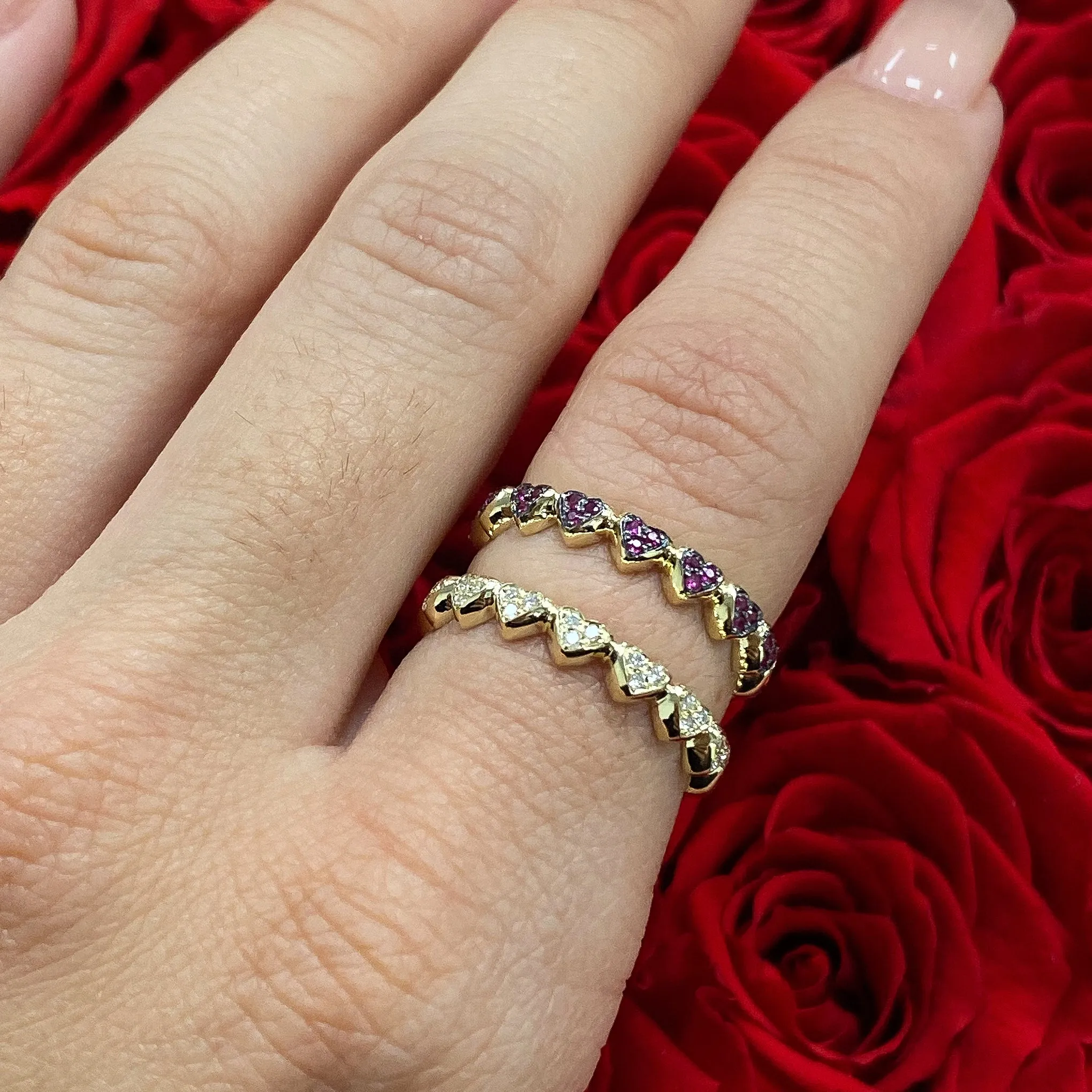 14K Gold Diamond Eternal Heart Ring