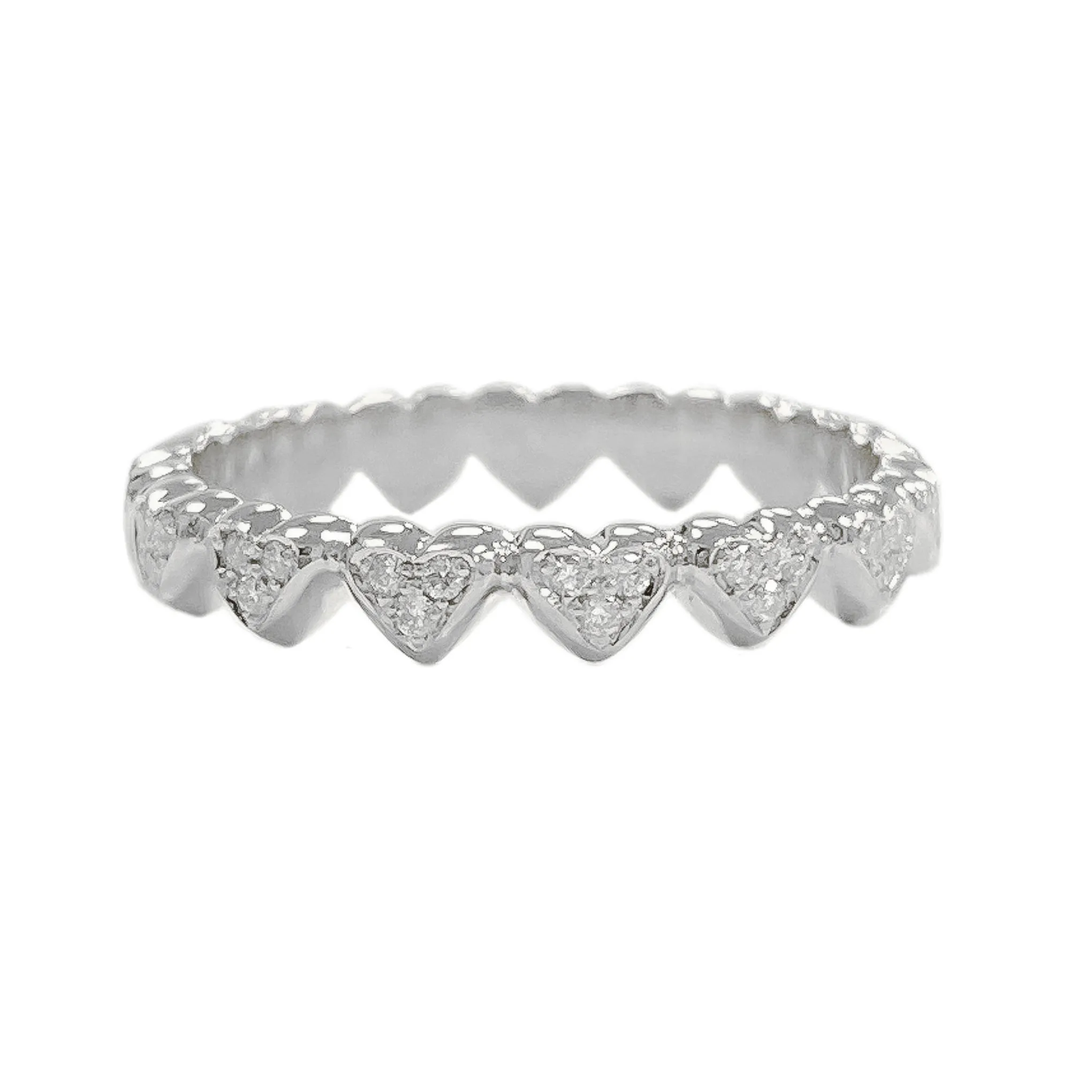 14K Gold Diamond Eternal Heart Ring
