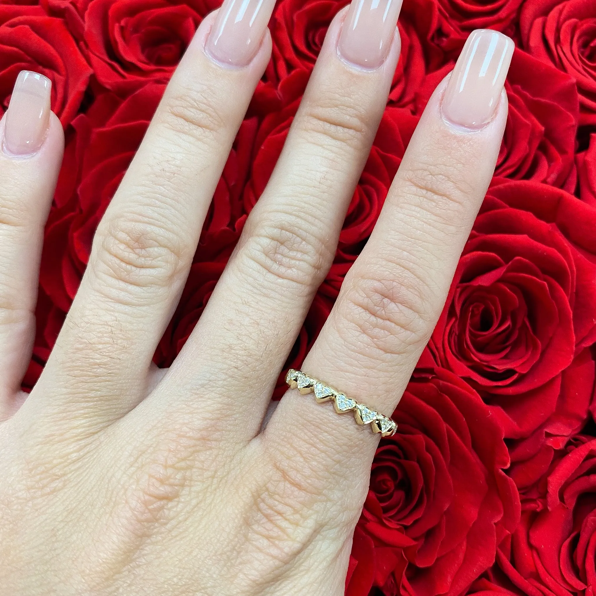 14K Gold Diamond Eternal Heart Ring