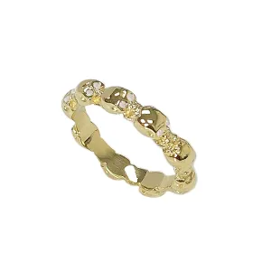 14K Gold Diamond Eternal Skulls Ring