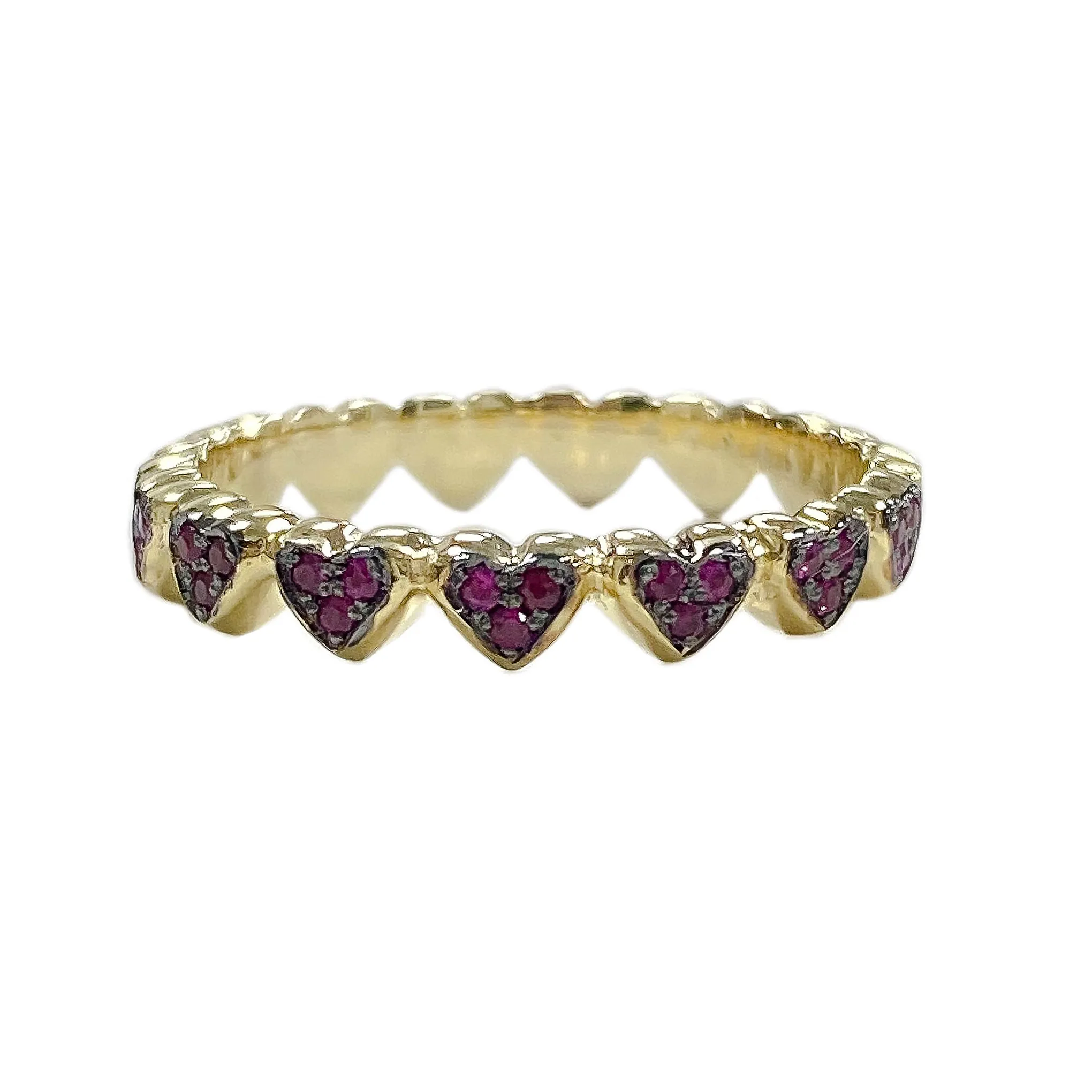 14K Gold Ruby Eternal Heart Ring