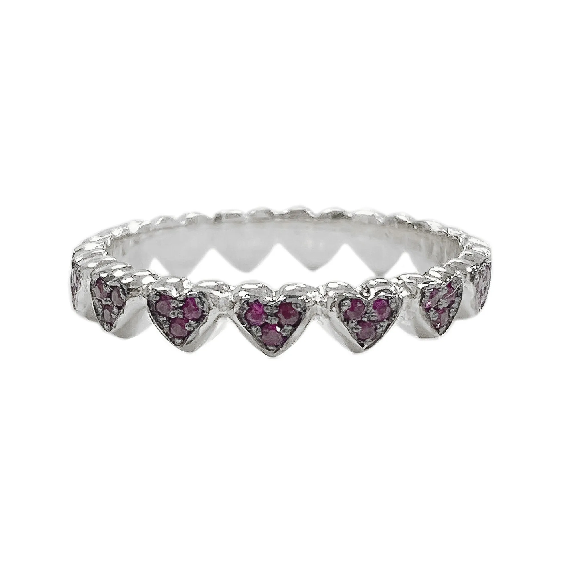 14K Gold Ruby Eternal Heart Ring