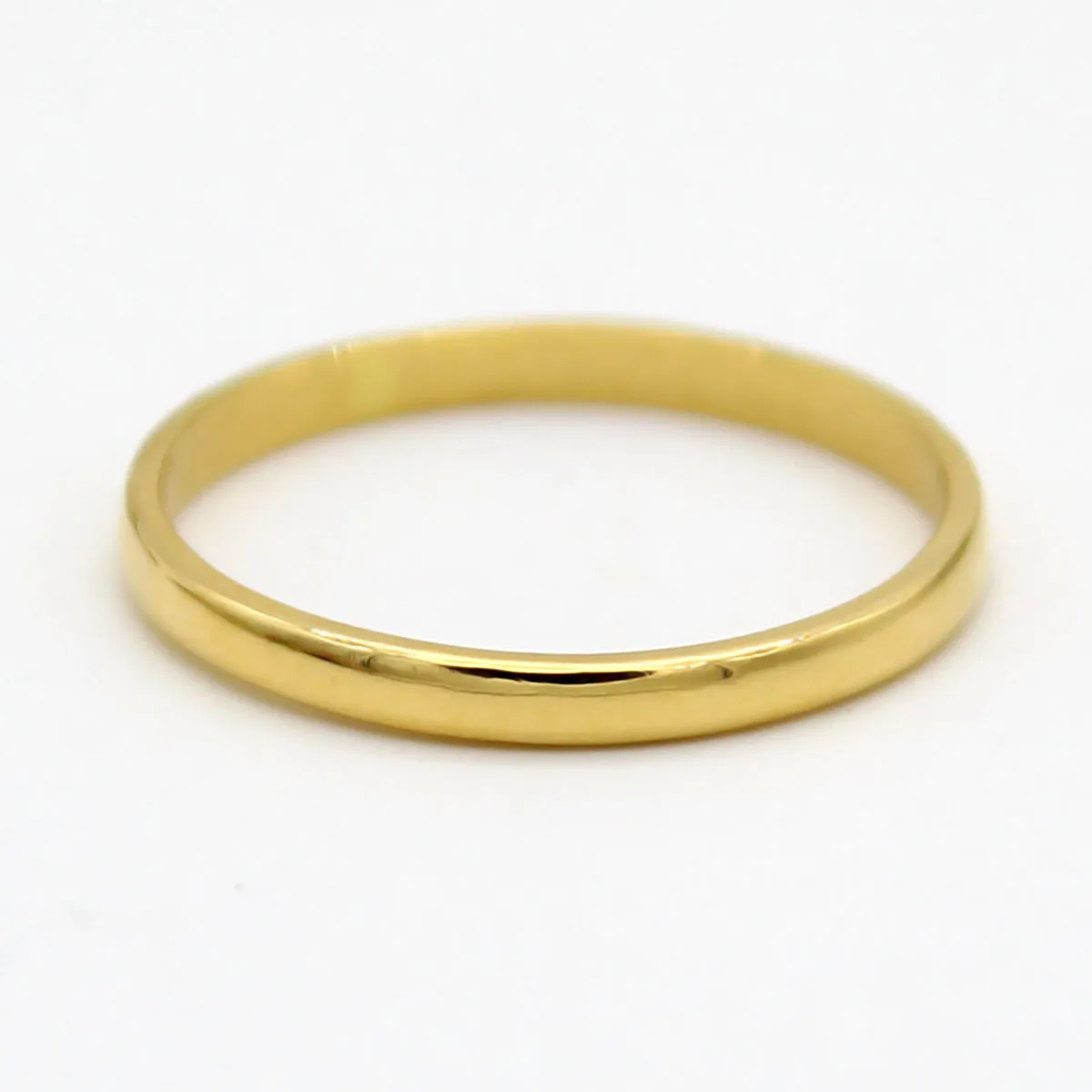 18k Pure Yellow Gold Plain 2MM Classic Wedding Band//
