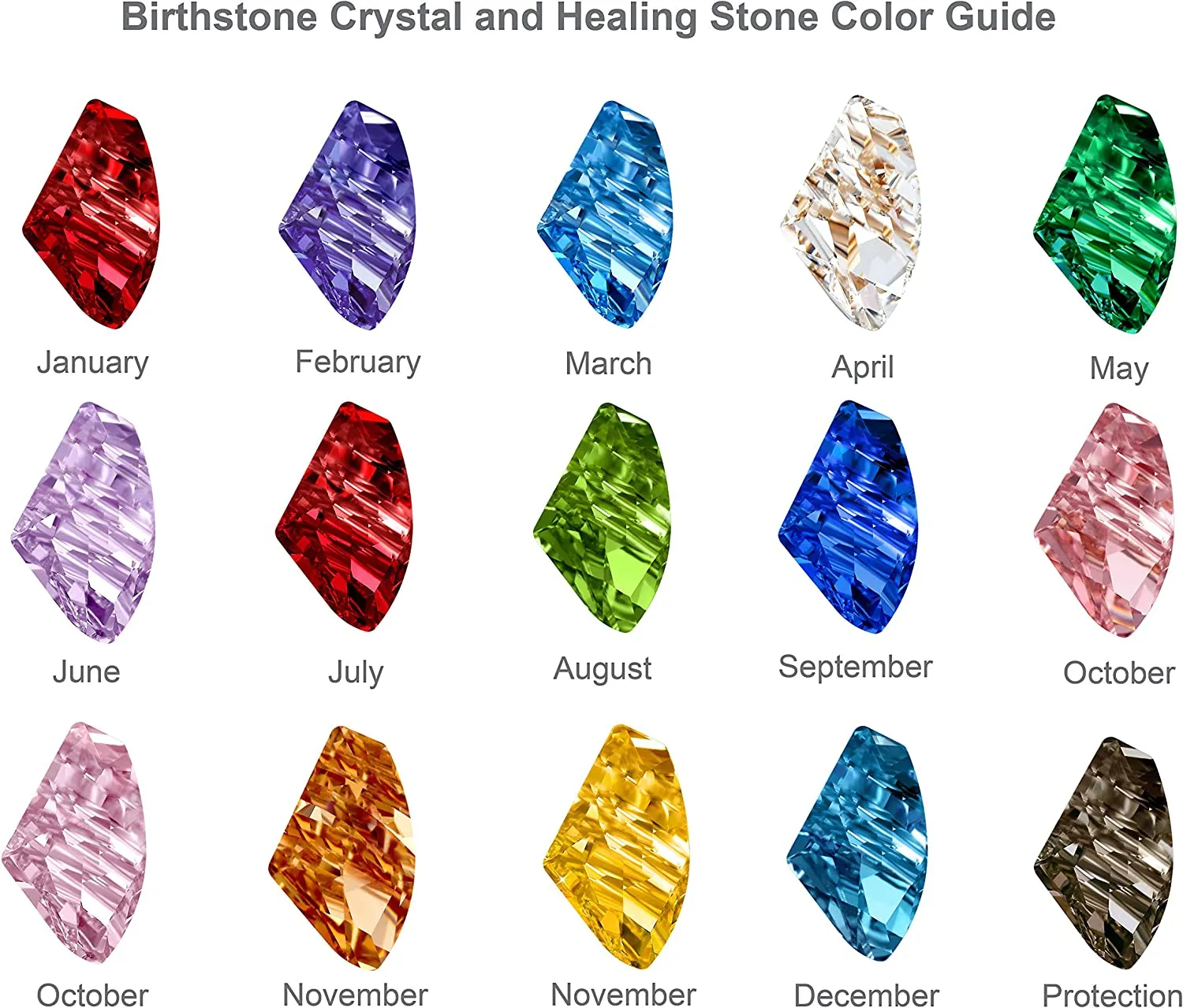 18K Rose Gold Birthstone Crystals Stud Earrings