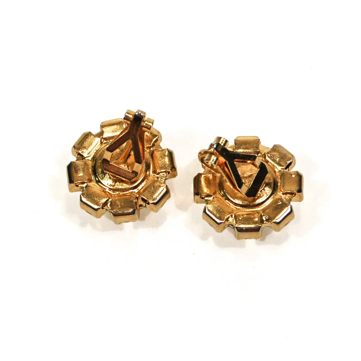 1960's Round Rhinestone Earrings