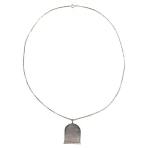 1970s Silver Hebrew Blessing Necklace