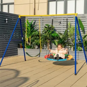 2-Pack Swing Set Seat Replacement and Saucer Tree Black