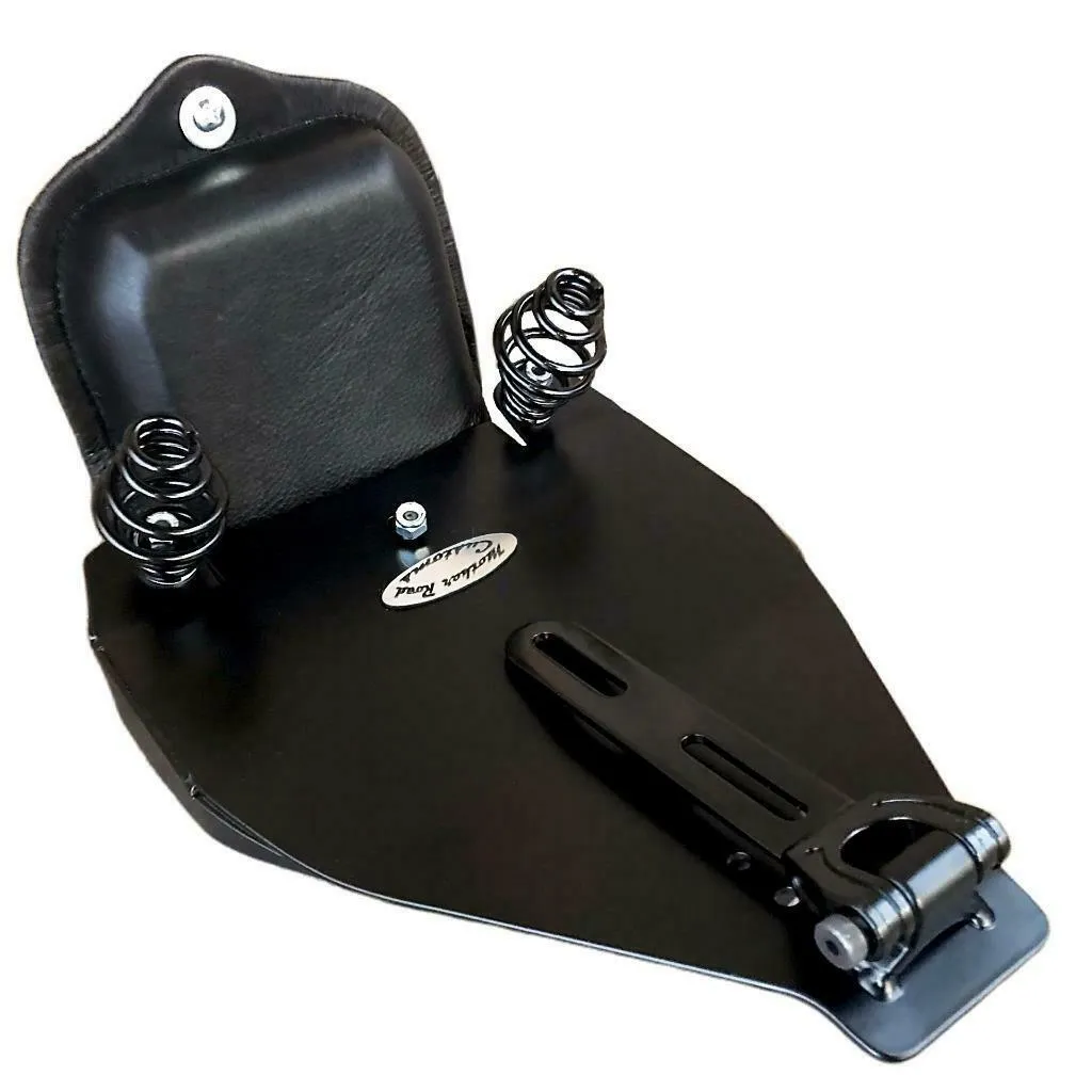 2000-2017 Harley Softail Spring Seat Mounting Kit Passenger Pad Black Leathe bcs