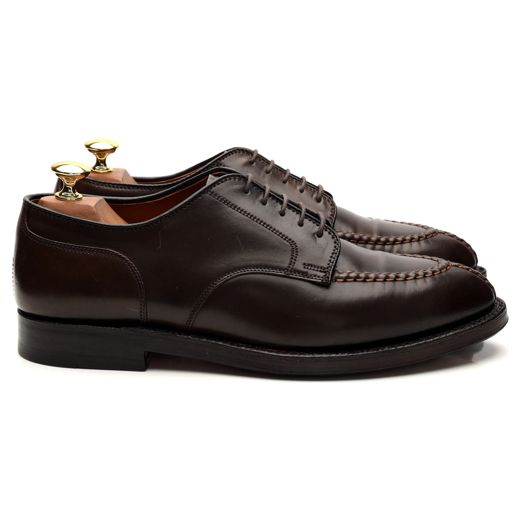 '22220' Dark Brown Cigar Cordovan Leather Split Toe Derby UK 6.5 US 7.5 E