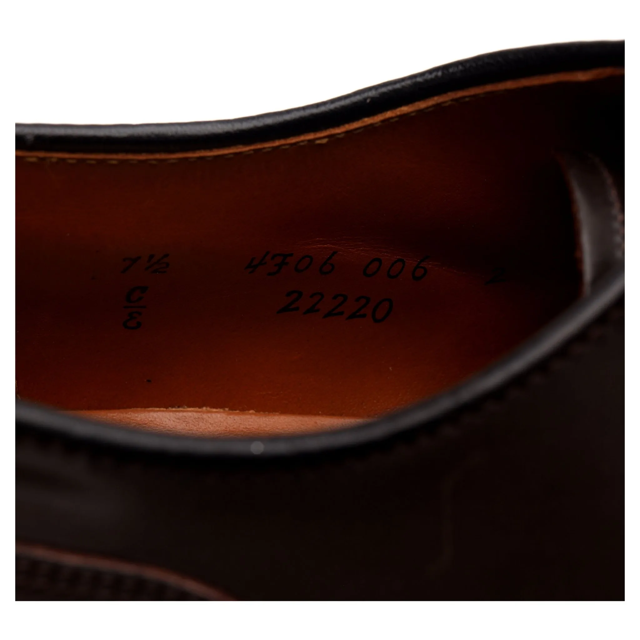'22220' Dark Brown Cigar Cordovan Leather Split Toe Derby UK 6.5 US 7.5 E