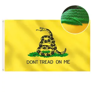 3×5 Ft Embroidery Gadsden Don’t Tread On Me Flag Made in USA