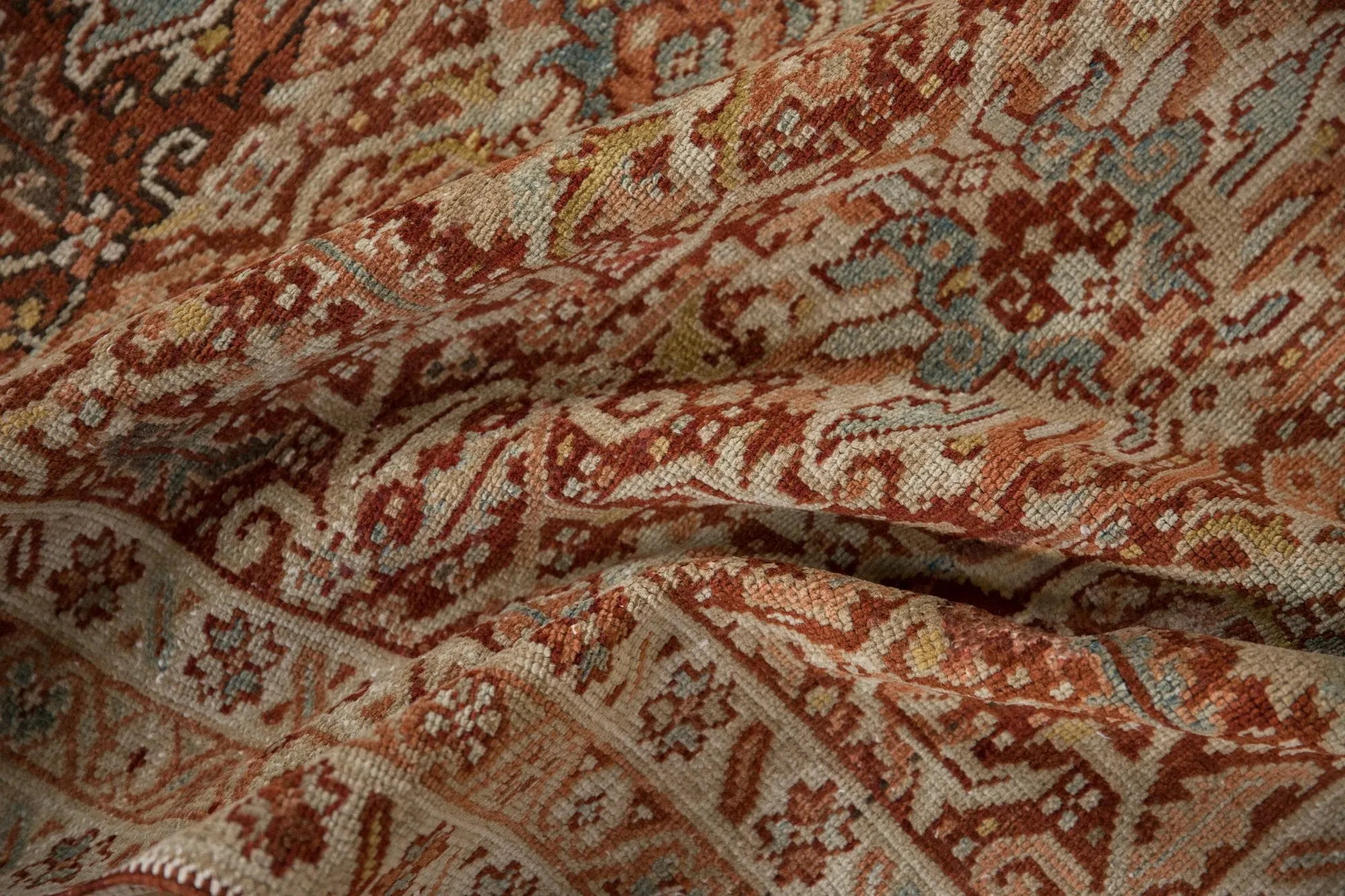 3.5x11 Vintage Distressed Karaja Rug Runner