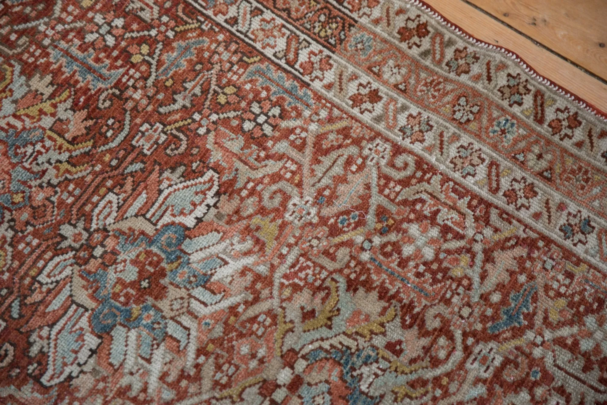 3.5x11 Vintage Distressed Karaja Rug Runner