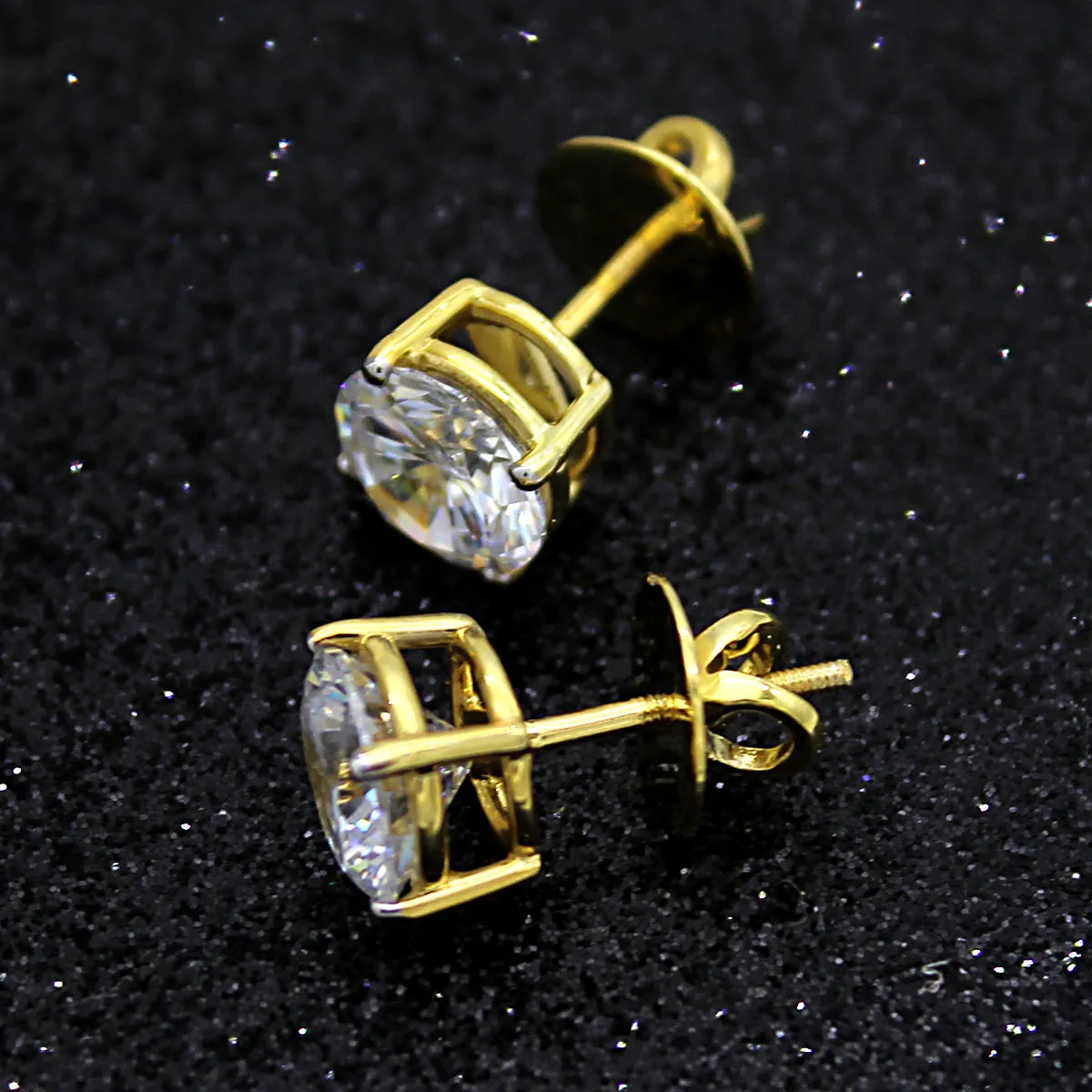 5 TCW Classic Round Simulated Diamond Stud Earrings