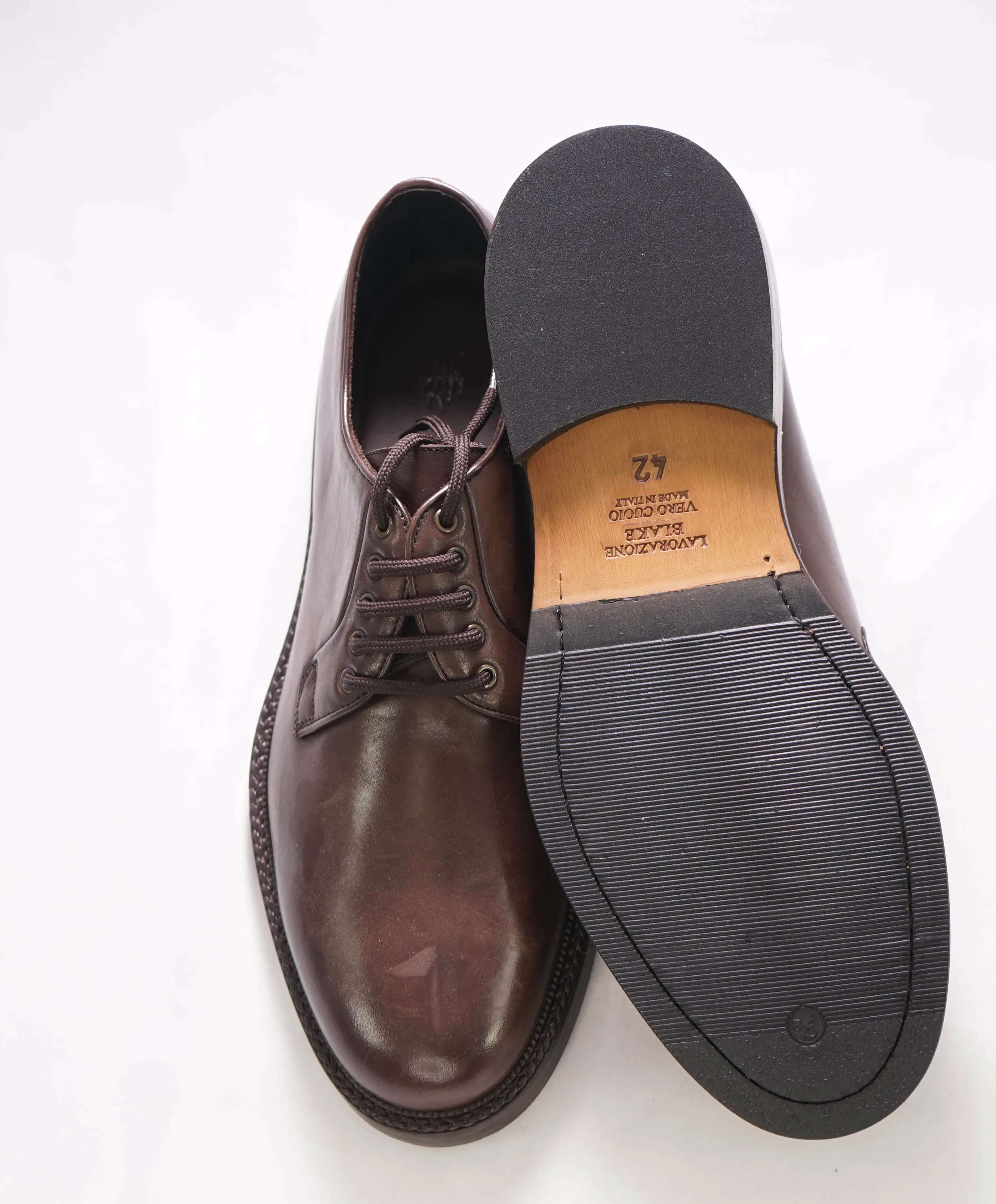 $595 ELEVENTY - Brown Derby Brunello Dress Shoes - 9 US (42EU)