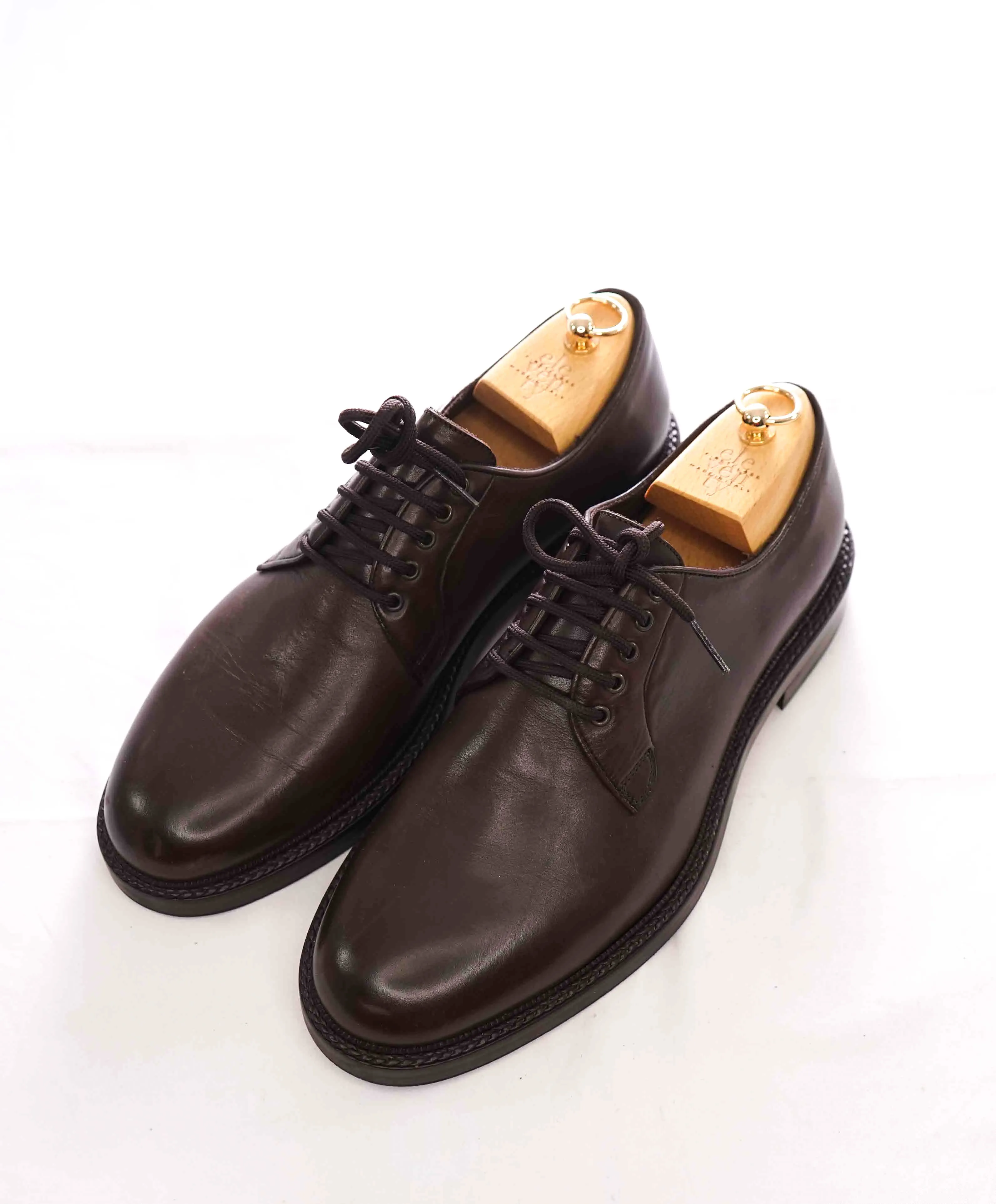 $595 ELEVENTY - Brown Derby Brunello Dress Shoes W Shoe Trees - 10 US (43EU)