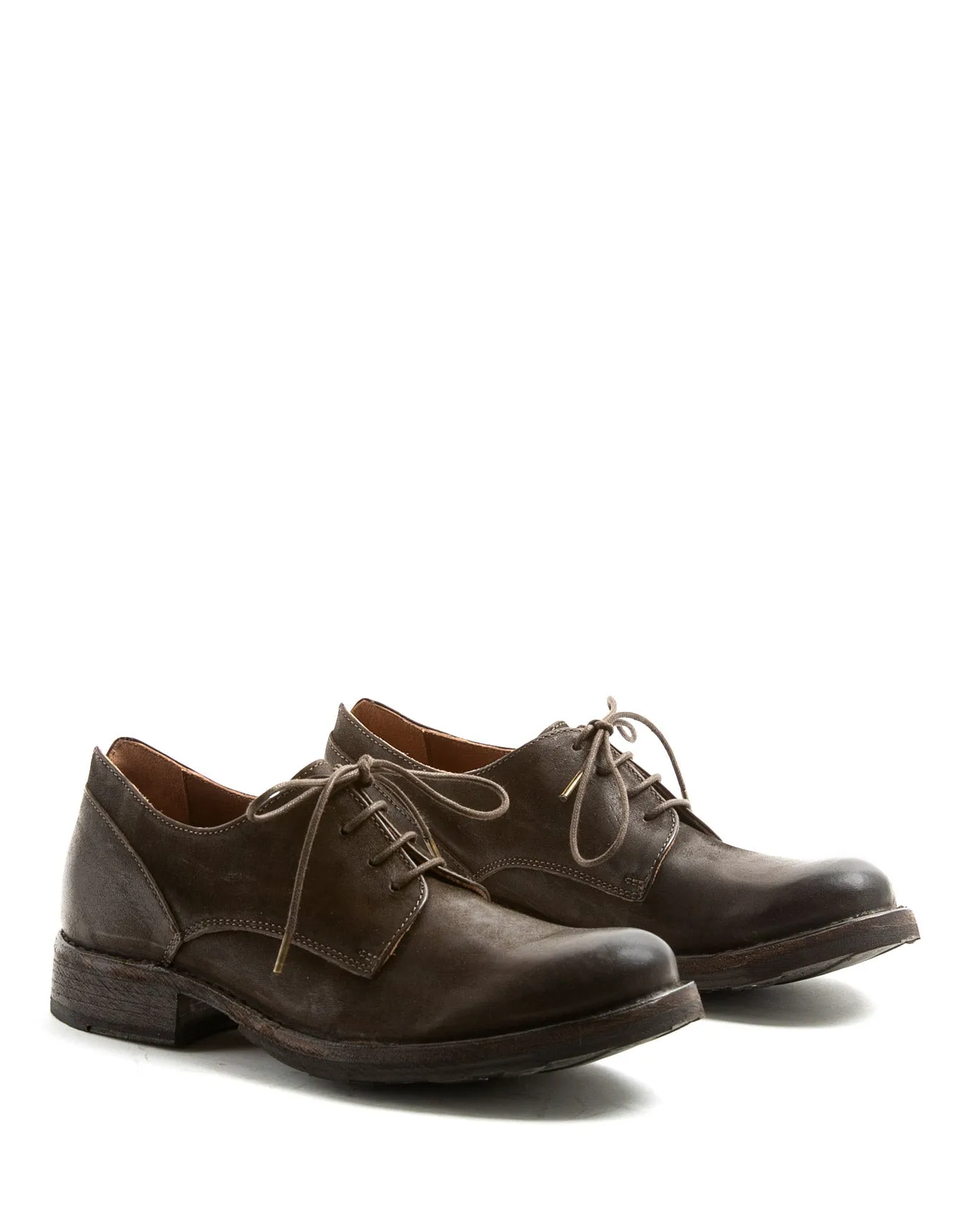 706 Brown Leather Derby Shoes