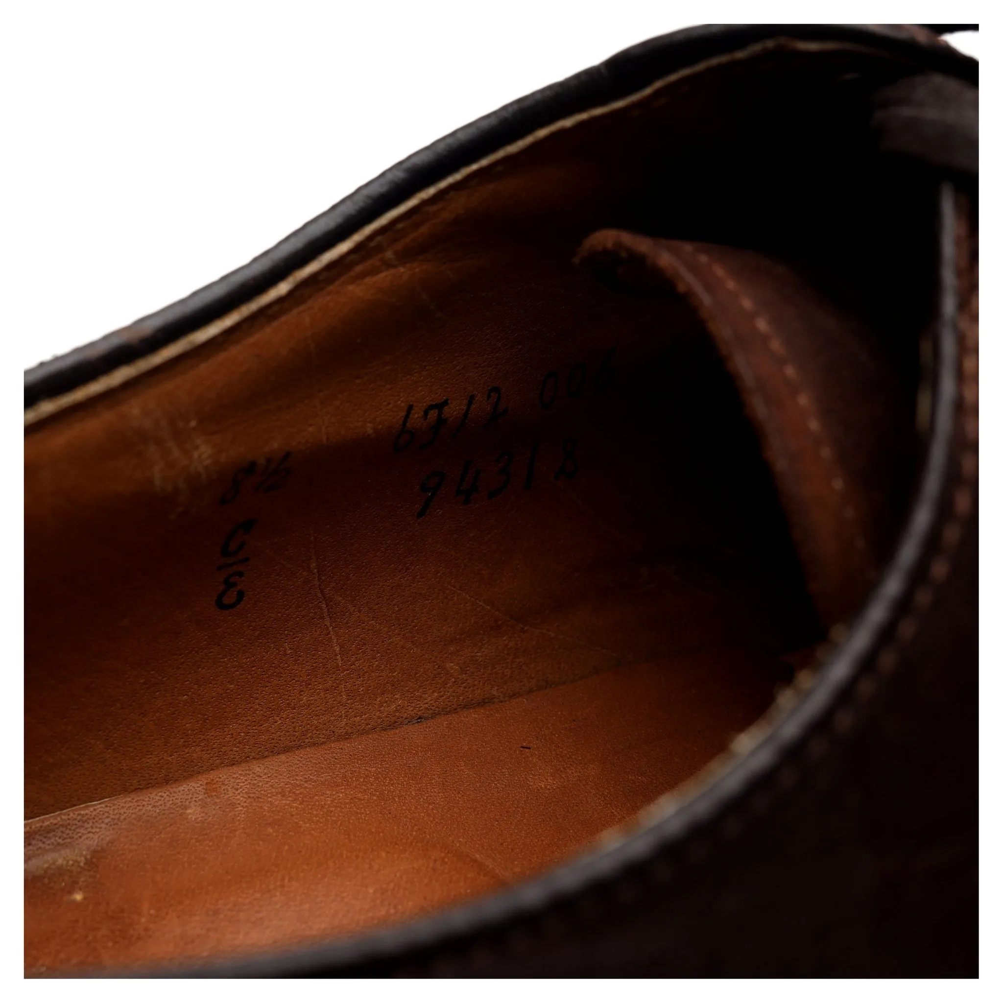 '9431S' Dark Brown Nubuck Leather Derby UK 7.5 US 8.5 E