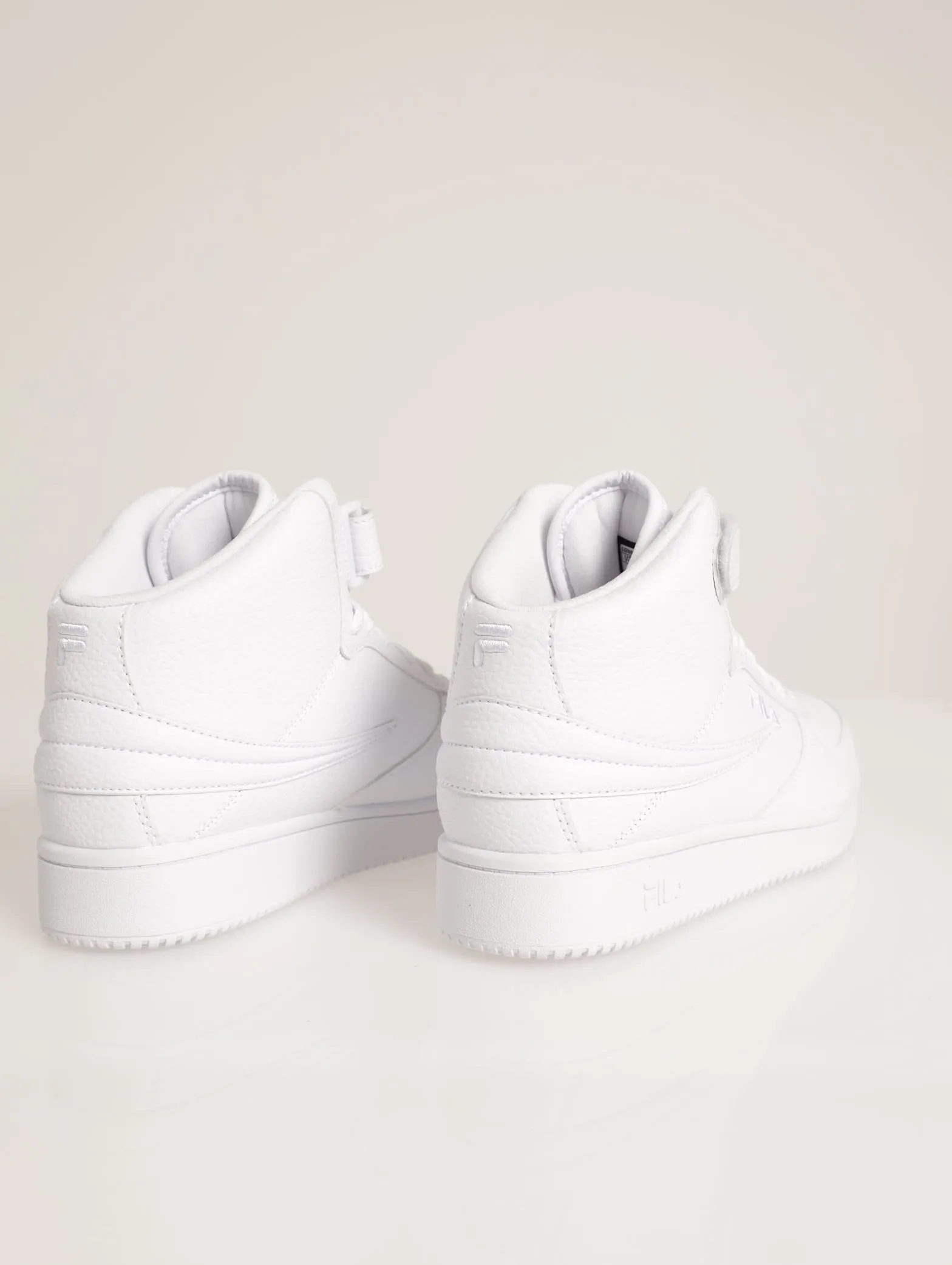 A-High Panel Hi-Top Lace Up Sneaker - White