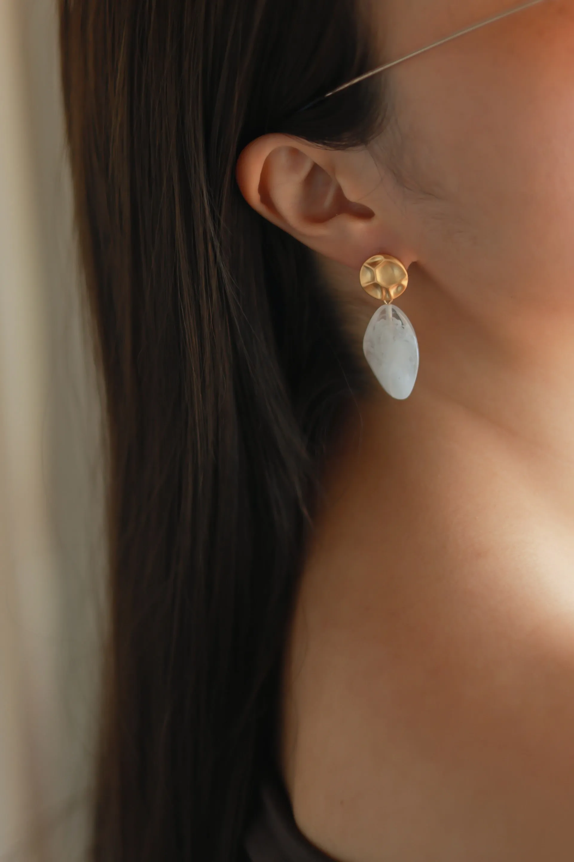 Abstract Gemstone Earrings