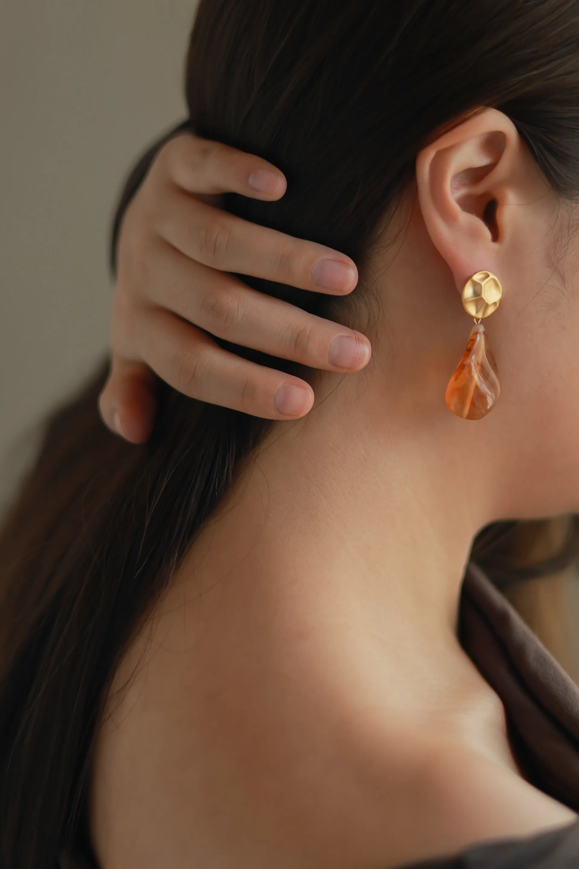 Abstract Gemstone Earrings