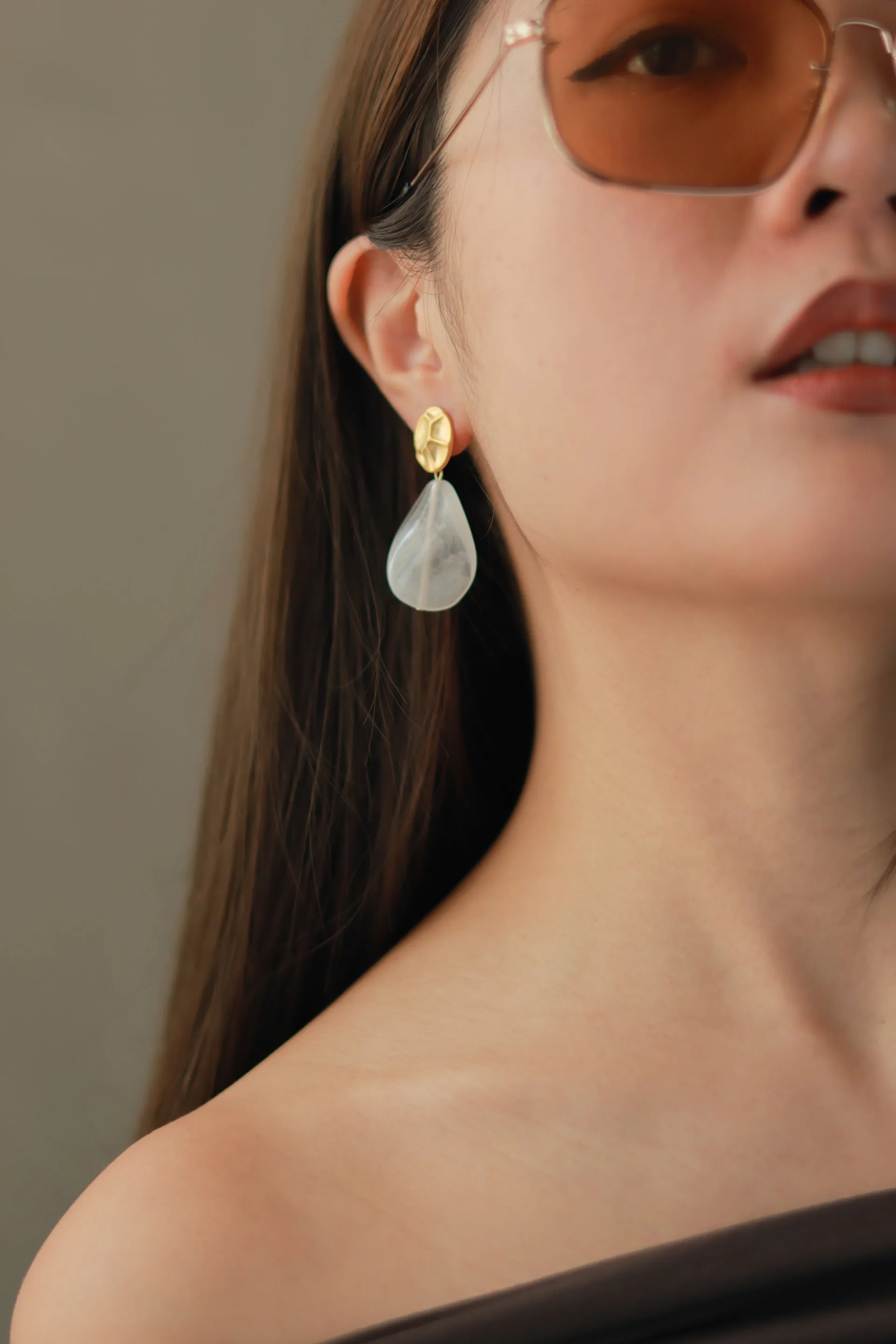 Abstract Gemstone Earrings