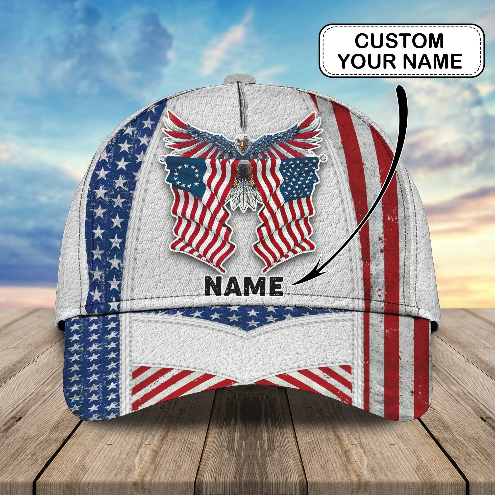 American Eagle- Personalize Name Cap 2 - Loop -T2k- 122