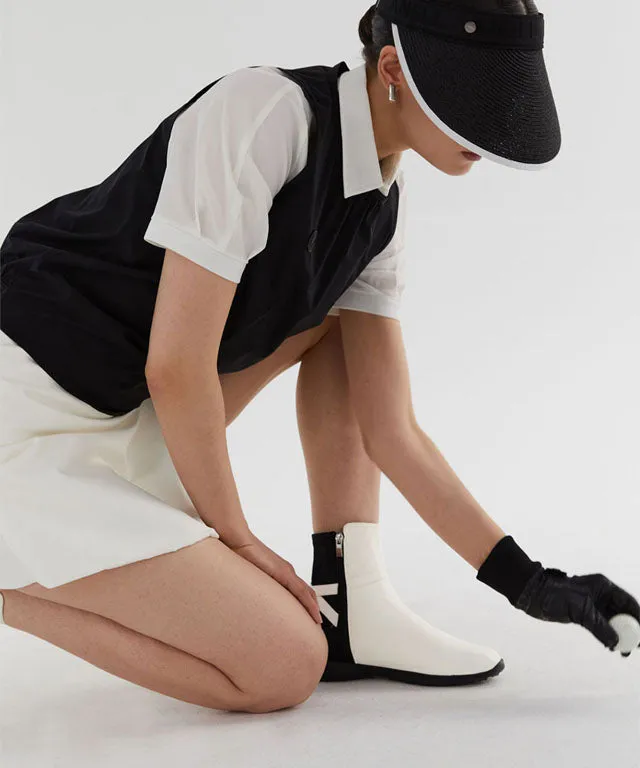 Anell Golf Classic Ankle Boots - Cream Ivory
