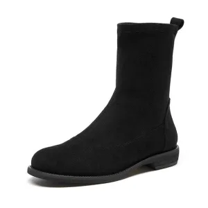 Ankle Sock Boots Women Stretch Fabric Band Shoes
