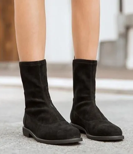 Ankle Sock Boots Women Stretch Fabric Band Shoes