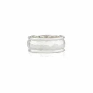 Anna Beck Hammered Cigar Ring - Silver