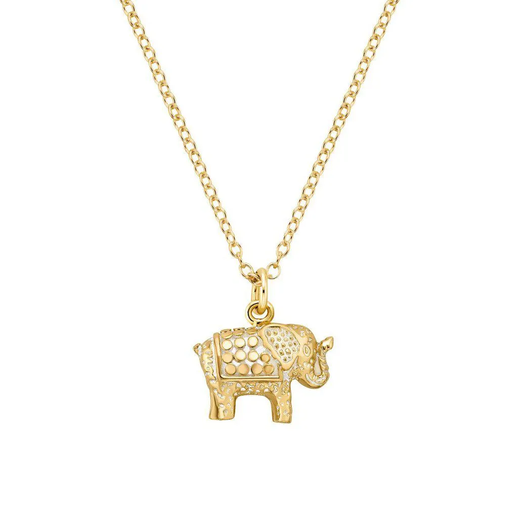 Anna Beck Small Elephant Necklace - Gold