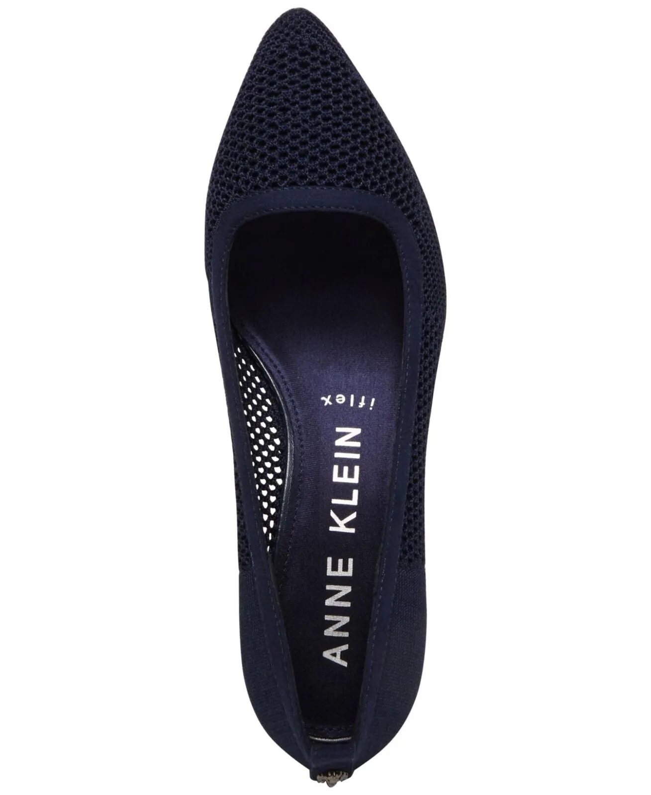 Anne Klein Womens Rebecca Pump Heeled Shoes REBE02F9 Navy Knit Blue 8.5M