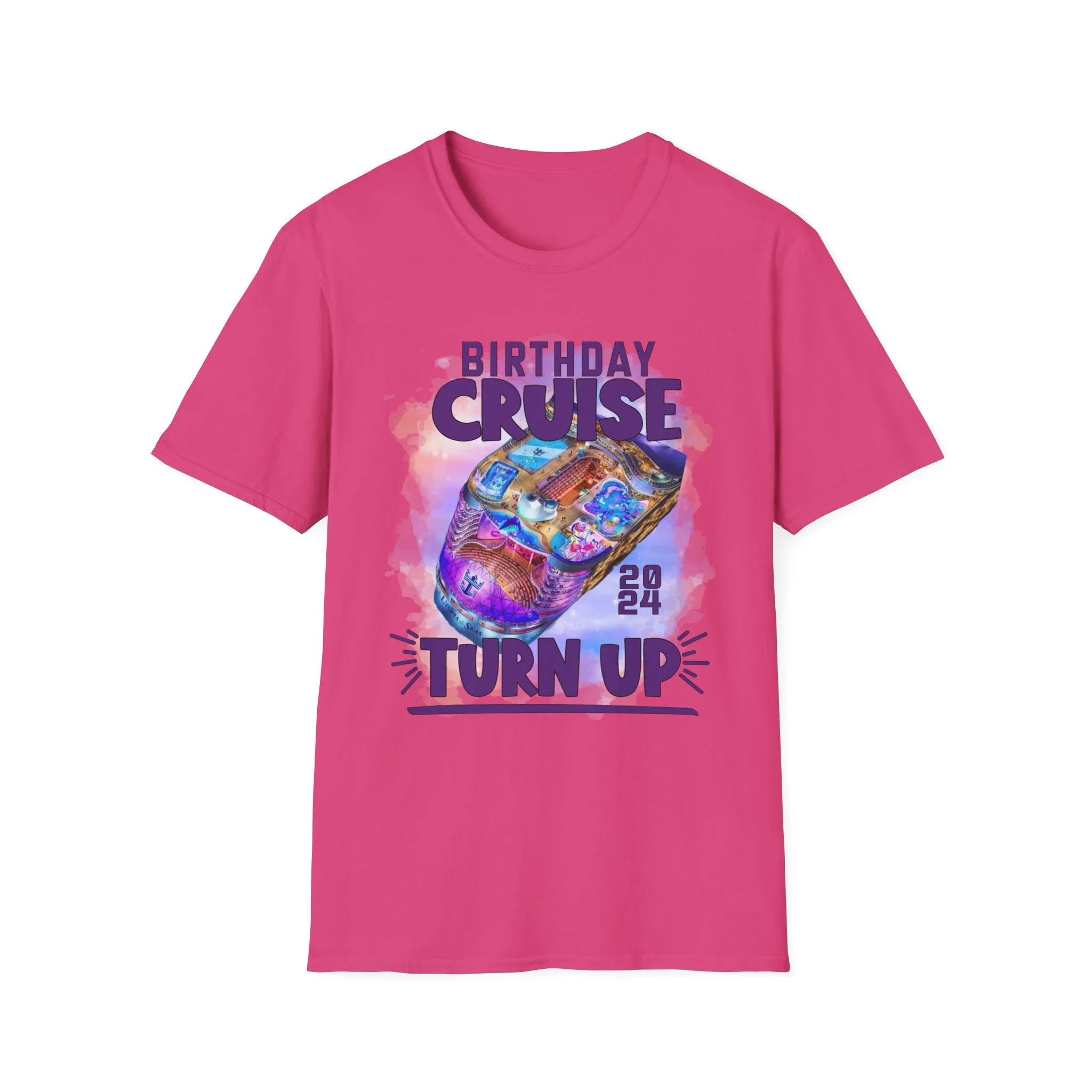 Antique Heliconia Birthday Cruise Turn-up T-Shirt