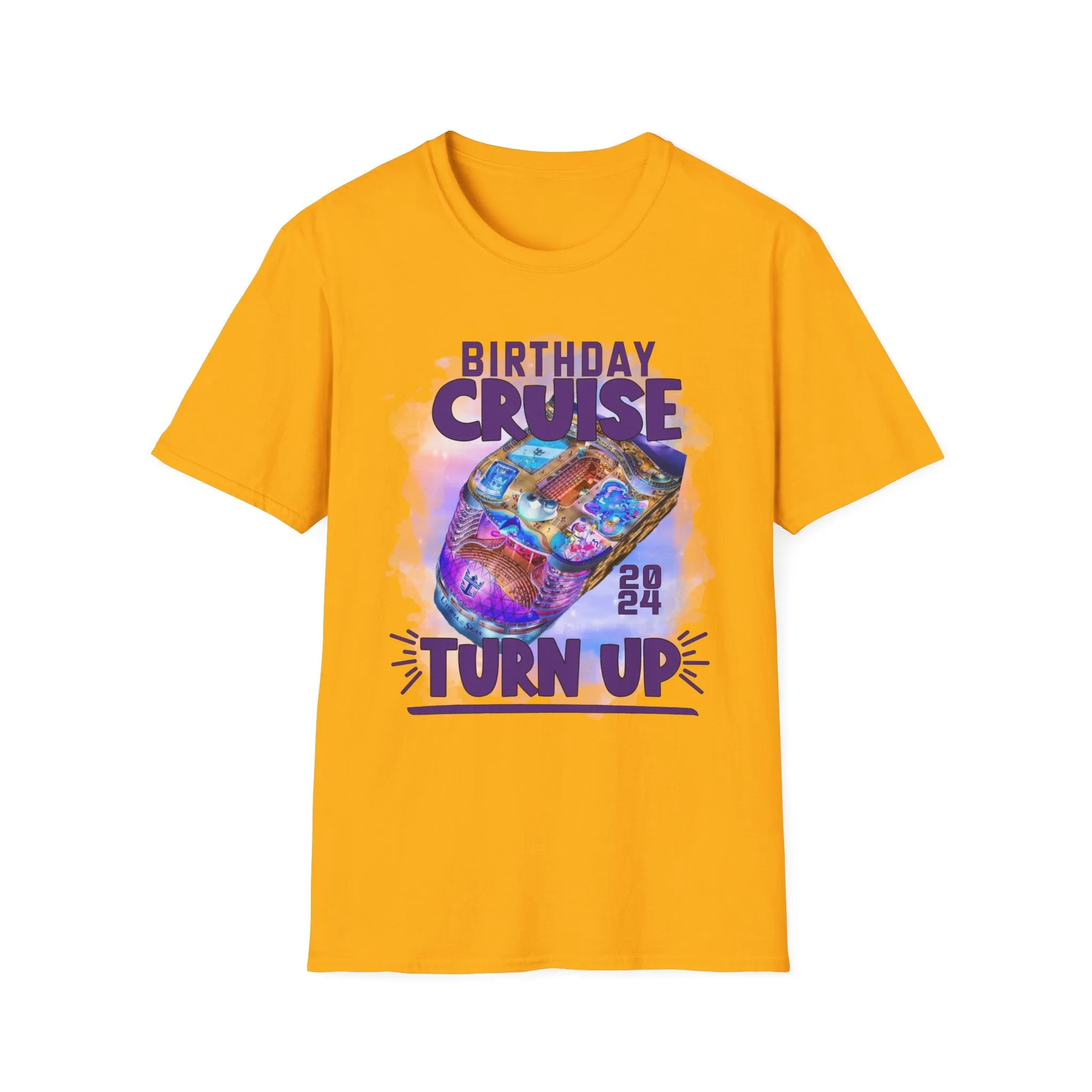 Antique Heliconia Birthday Cruise Turn-up T-Shirt