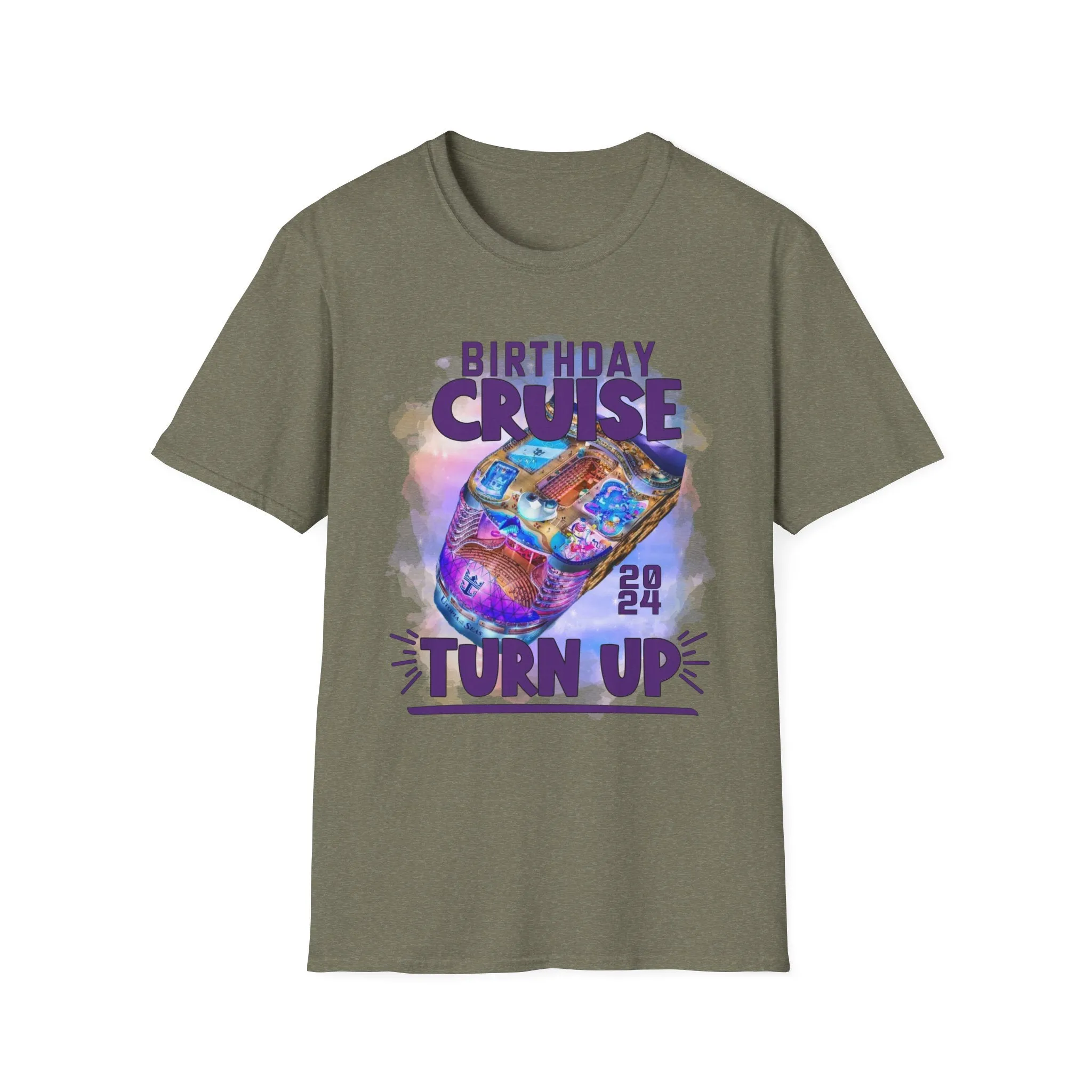 Antique Heliconia Birthday Cruise Turn-up T-Shirt