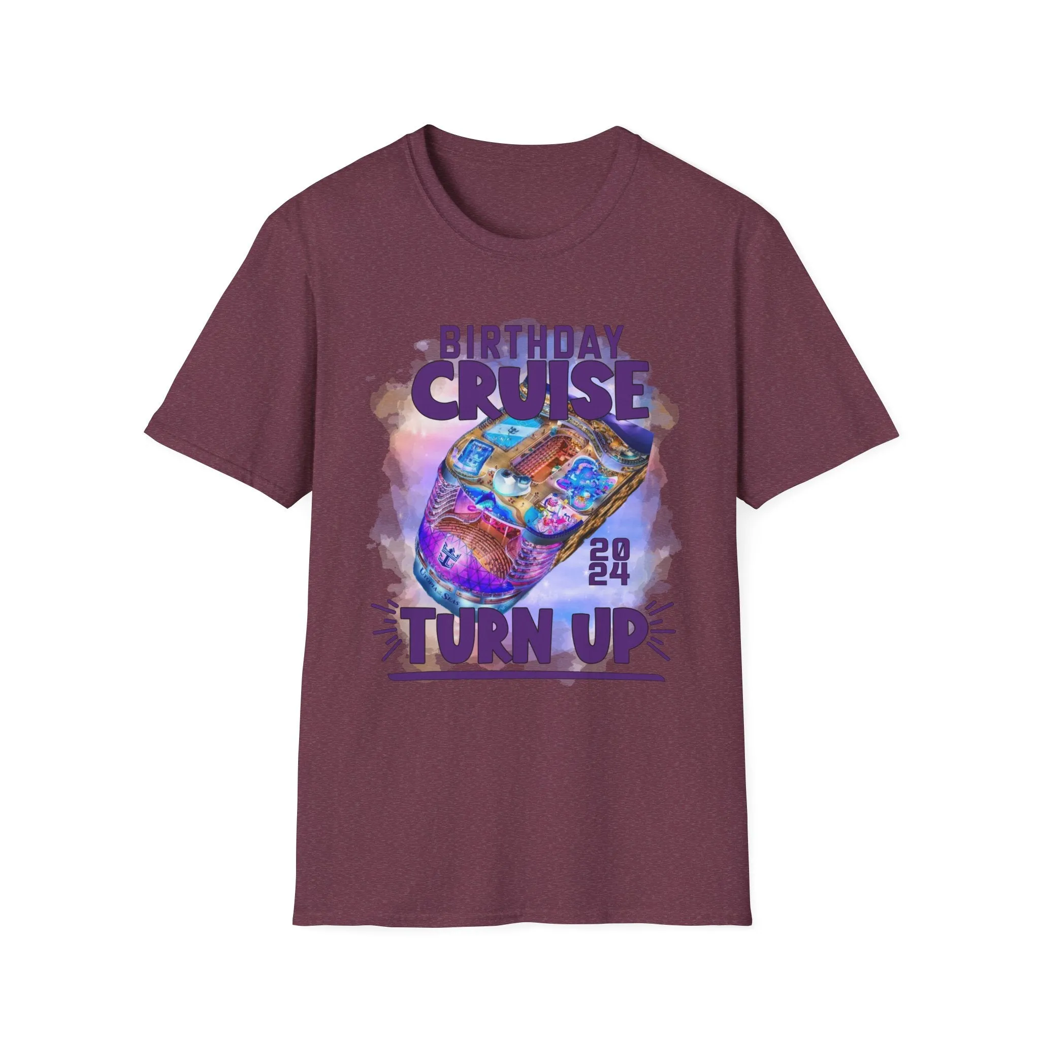 Antique Heliconia Birthday Cruise Turn-up T-Shirt