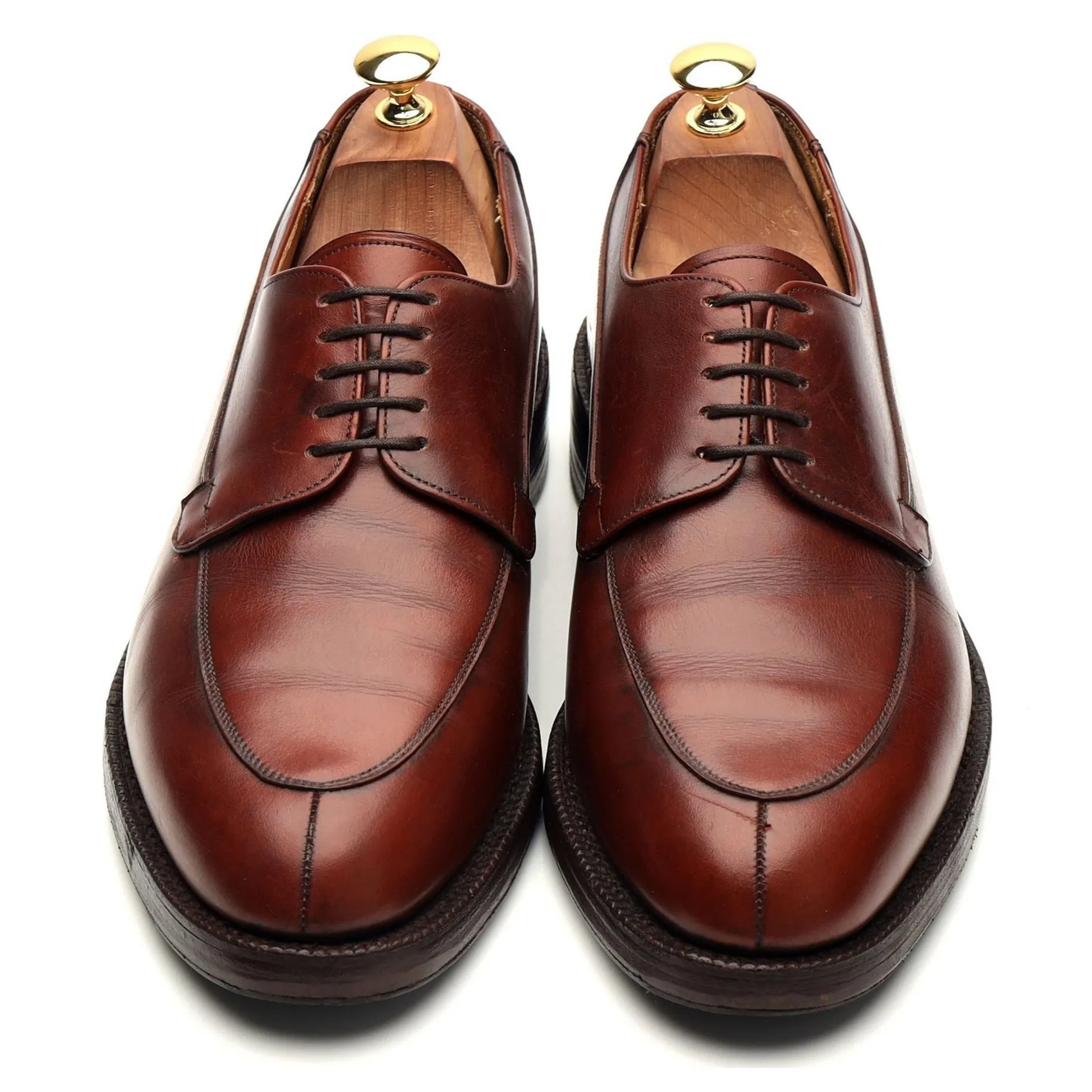 'Arlington' Brown Leather Split Toe Derby UK 9.5 F