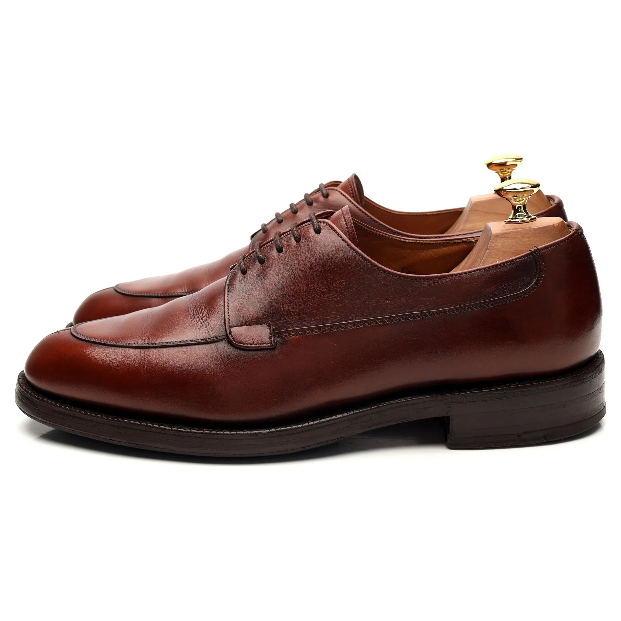 'Arlington' Brown Leather Split Toe Derby UK 9.5 F