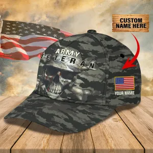 Army Veteran - Personalized Name Cap - Boom