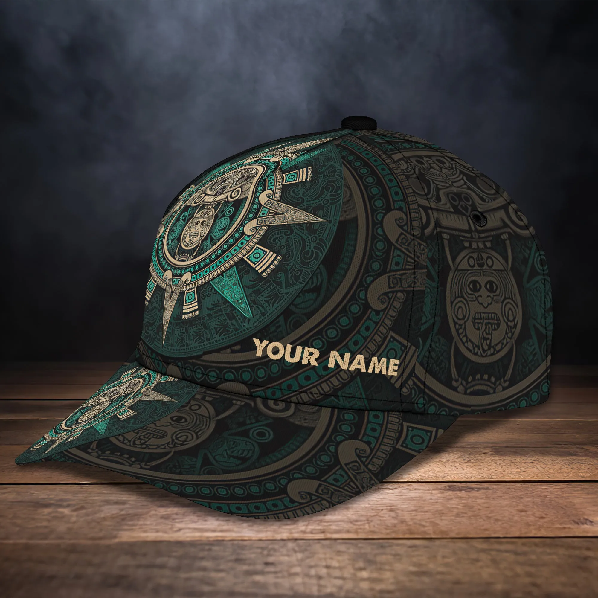 Aztec Mexican Green - Personalized Name Cap - HN95