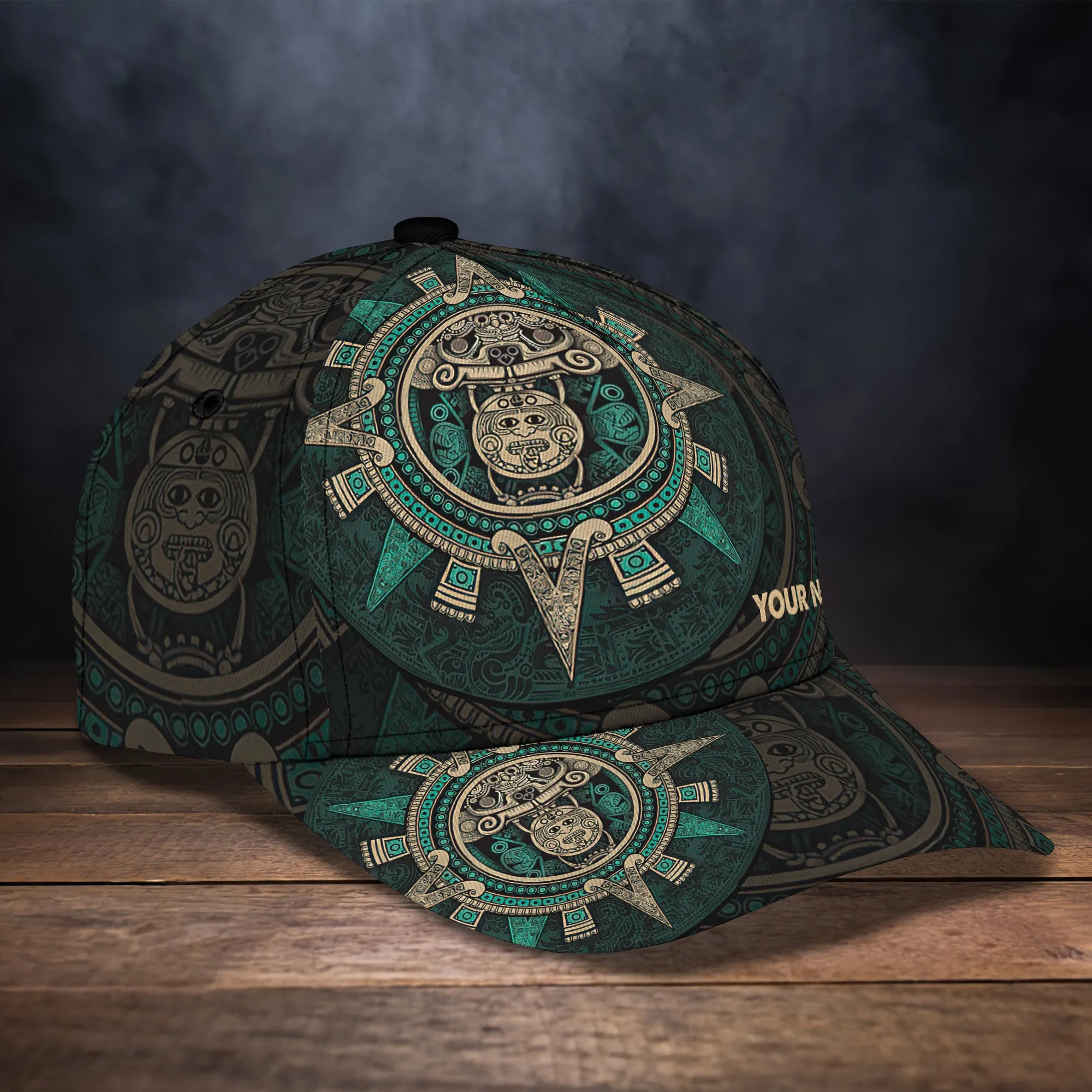 Aztec Mexican Green - Personalized Name Cap - HN95