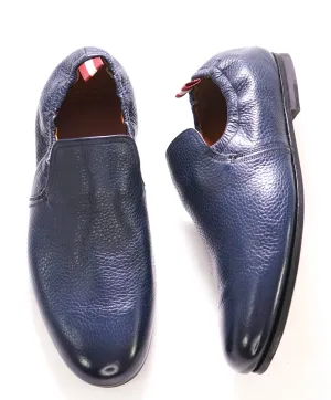 BALLY - “PLANK/136” Goodyear Reverse Blue Leather Loafers - 7 D