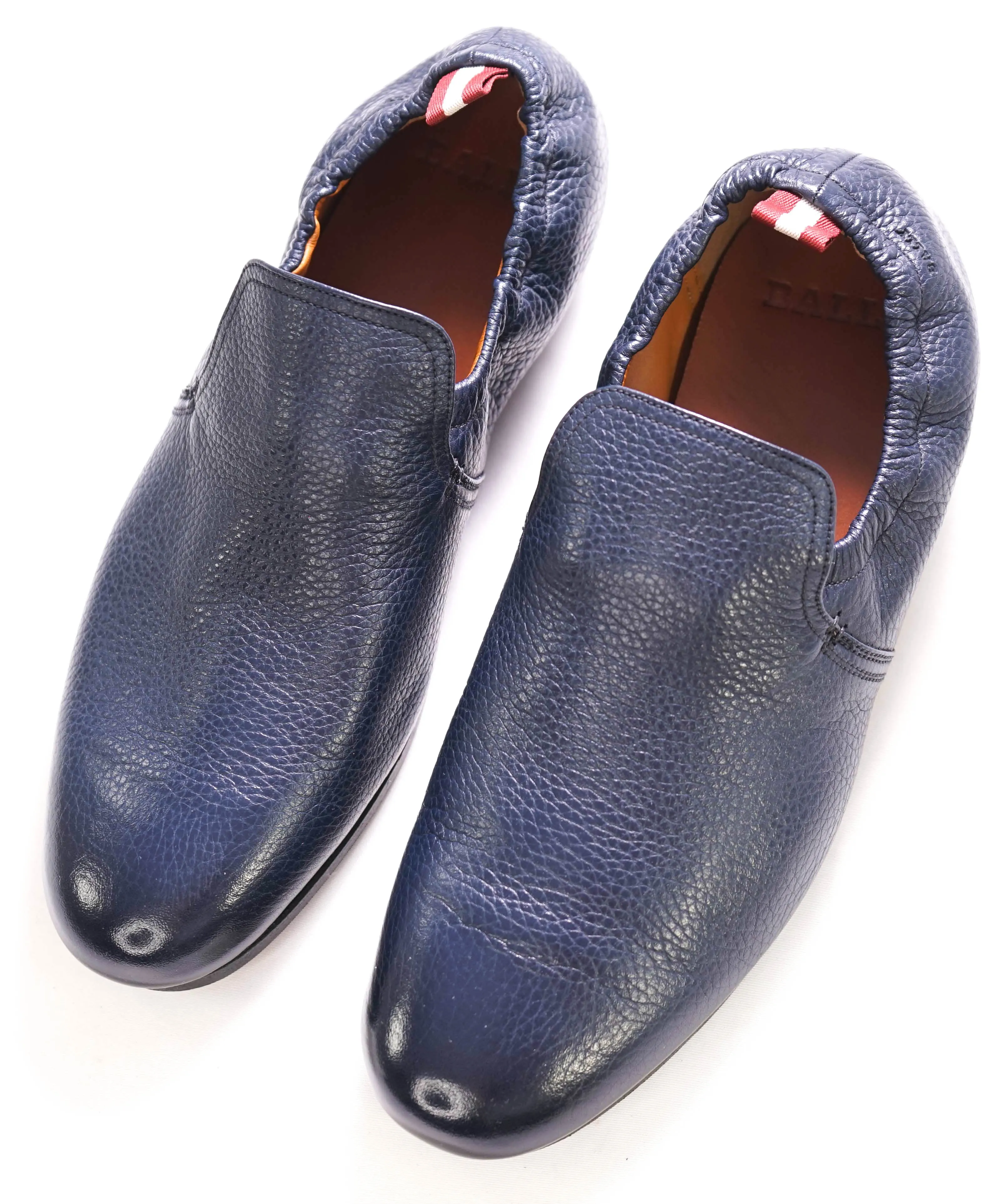 BALLY - “PLANK/136” Goodyear Reverse Blue Leather Loafers - 7 D