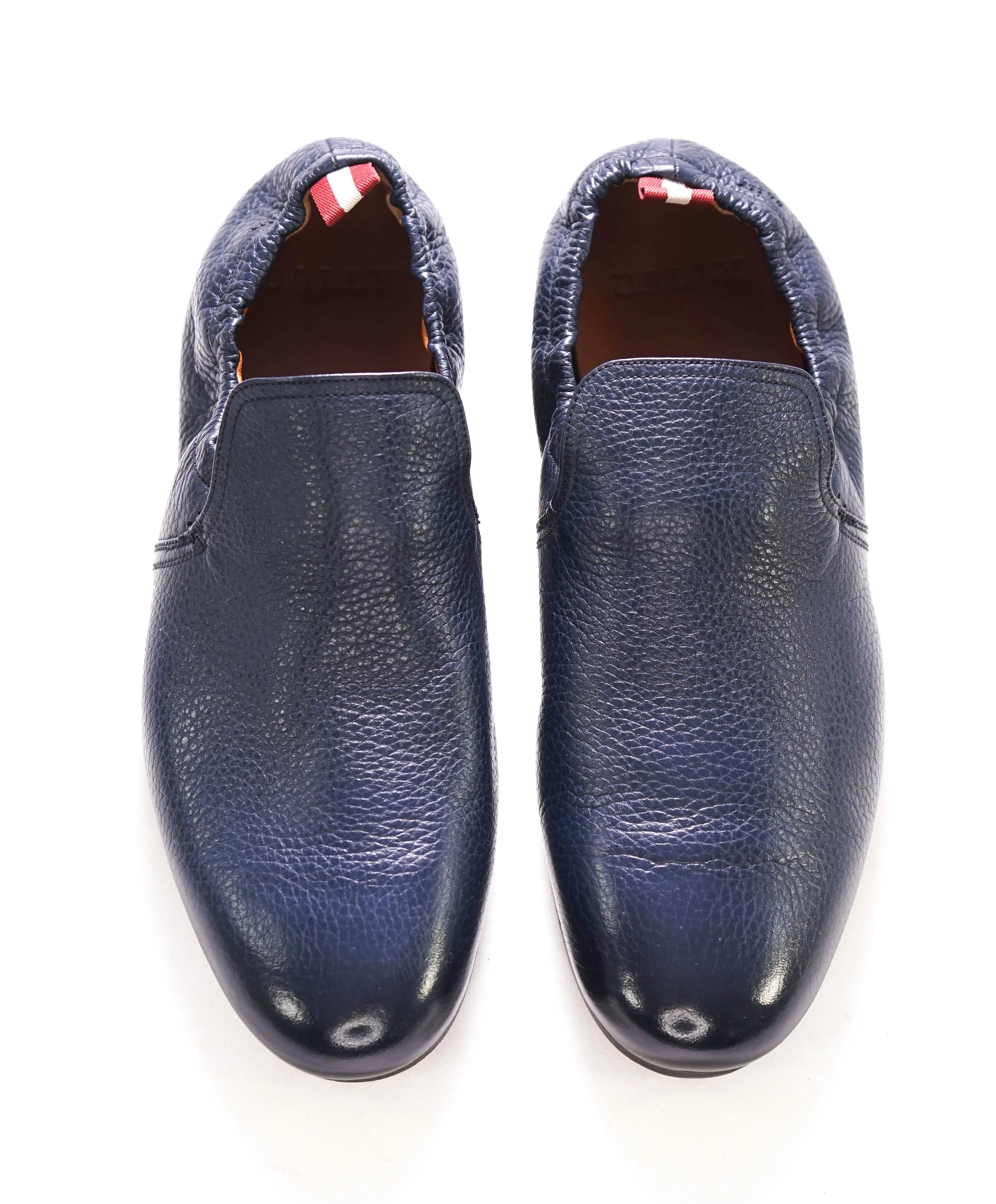 BALLY - “PLANK/136” Goodyear Reverse Blue Leather Loafers - 7 D